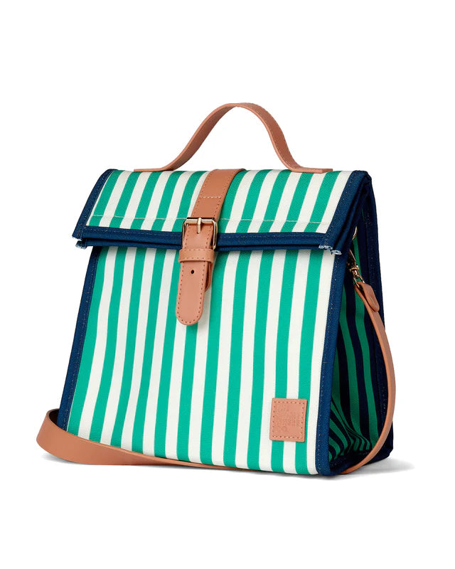 Stylish Riviera Lunch Satchel by The Somewhere Co - Elegant Tote Bag for Work, Beach & Travel - Perfect for Office, Picnics & Weekend Getaways