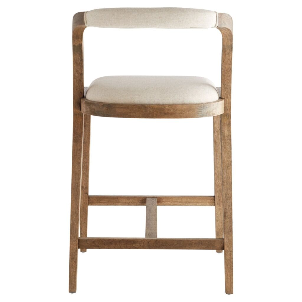 Cyan Design 11382 Malone Stool in Cream - Modern Bar Stool for Kitchen Island, Breakfast Nook & Home Decor