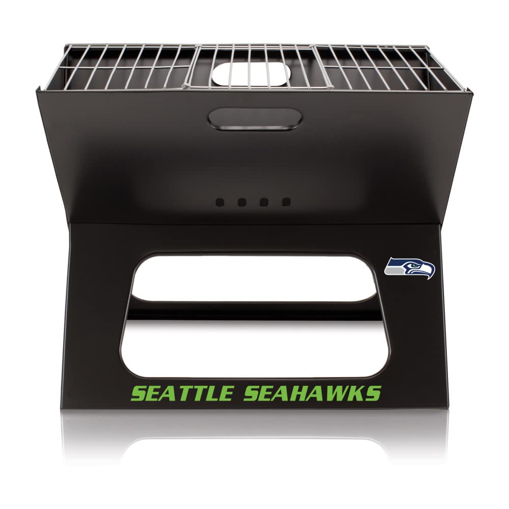 Portable NFL X-Grill Charcoal Grill for Camping, Tailgating & Outdoor BBQs - Compact Design for Picnics, Backyard Parties & Game Day Grilling