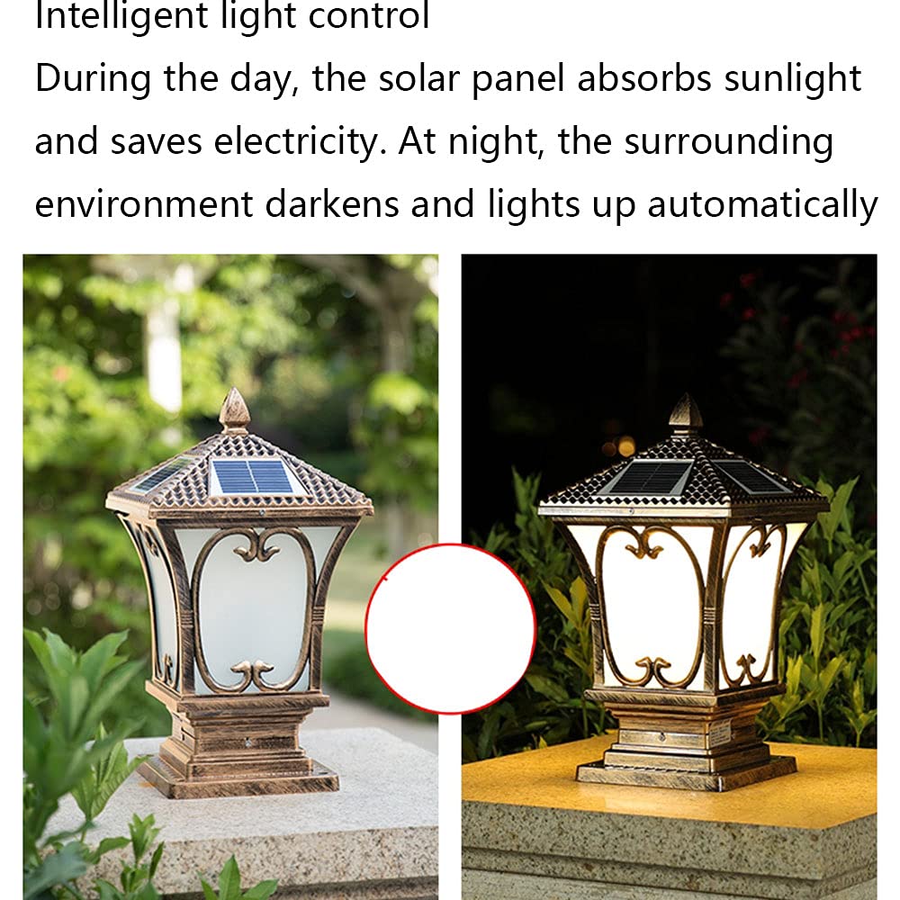 Solar LED Post Cap Lights - Waterproof Outdoor Pillar Lights for Patio, Deck, Fence & Lawn - Modern Solar-Powered Street Lamp for Wooden Posts (Perfect for Garden Pathways, Driveways & Backyard Lighting)