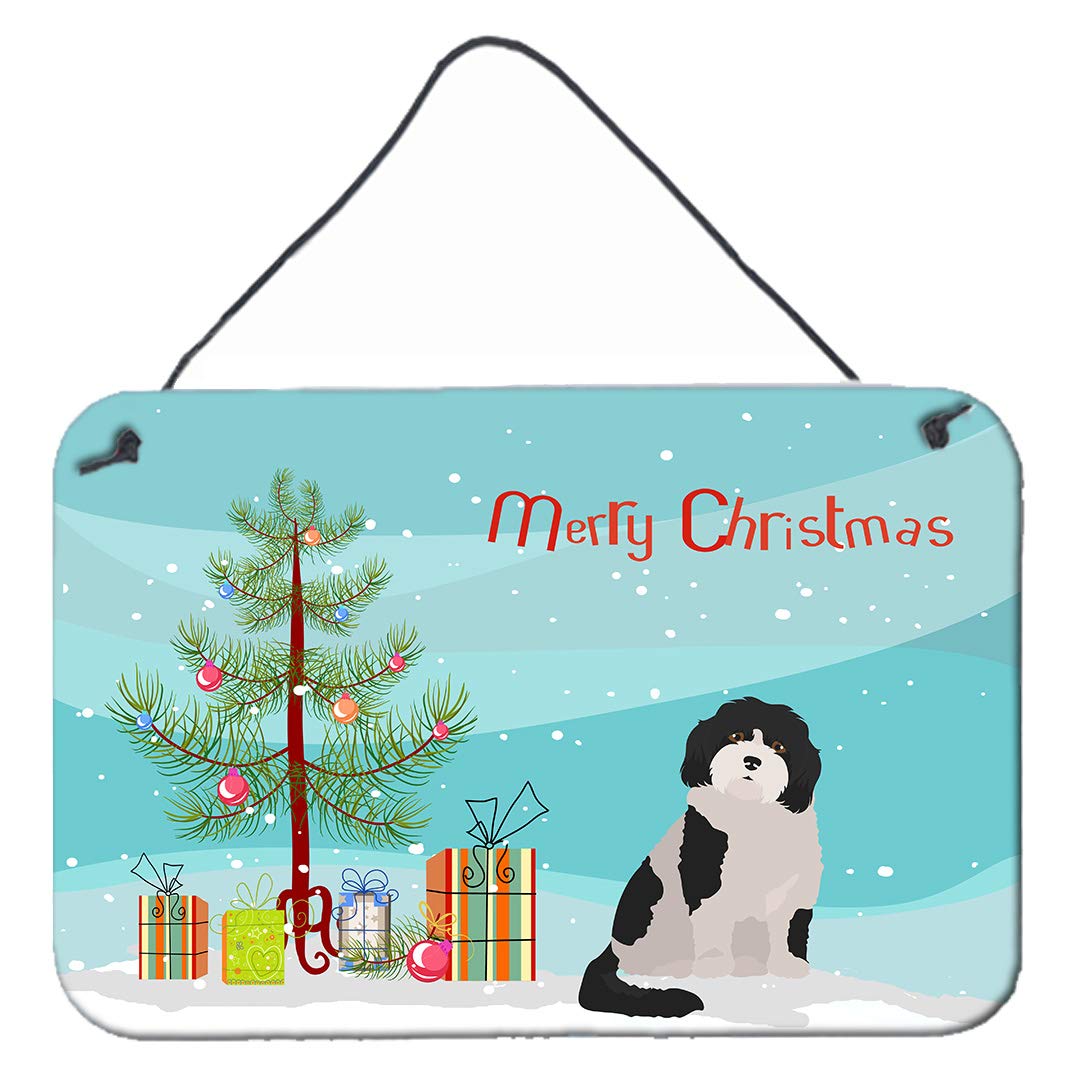 Caroline's Treasures CK3888DS812 Cavachon Christmas Tree Metal Wall Art - 8x12 Inch Aluminum Sign for Kitchen, Bar, Bathroom Decor - Holiday Home Decoration for Wall or Door Hanging - Perfect for Christmas Gifts & Festive Indoor Decor
