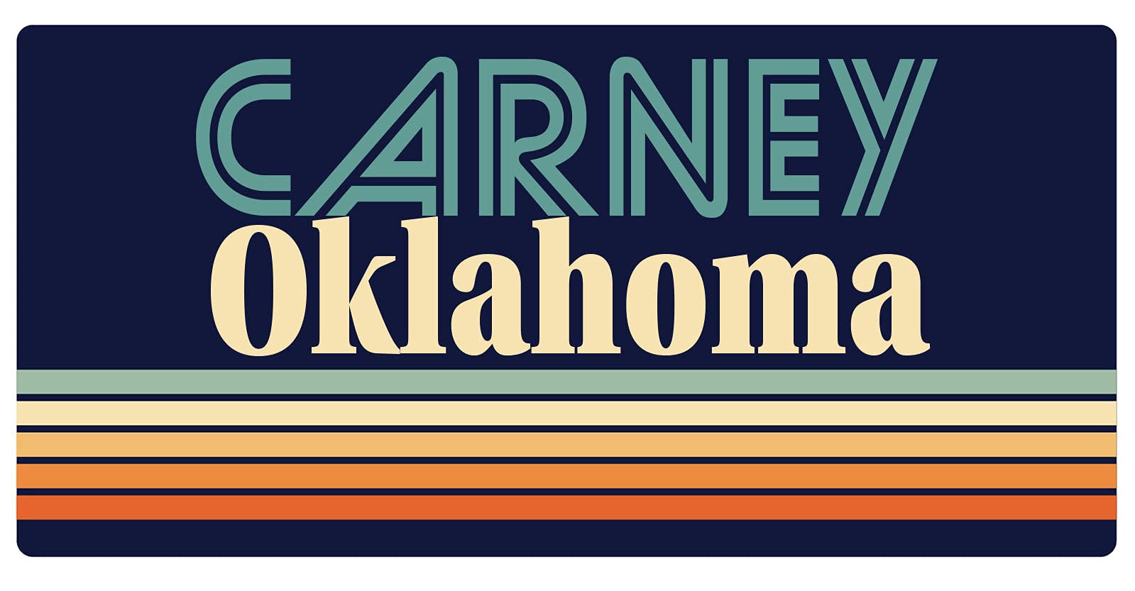 Carney Oklahoma 5 x 2.5-Inch Retro Fridge Magnet - Vintage Souvenir for Refrigerators, Lockers & Metal Surfaces - Perfect for Home, Office & Travel Decor