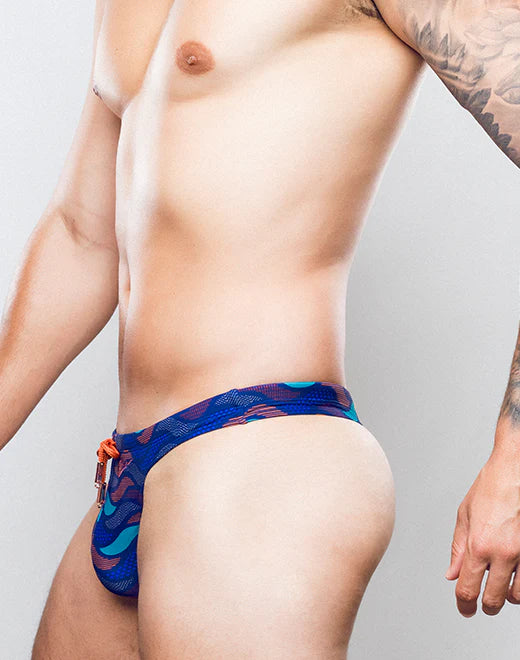 2eros Ocean Swim Thong Bikini Bottom - Blue - Comfortable & Stylish for Beach, Pool, and Summer Vacations
