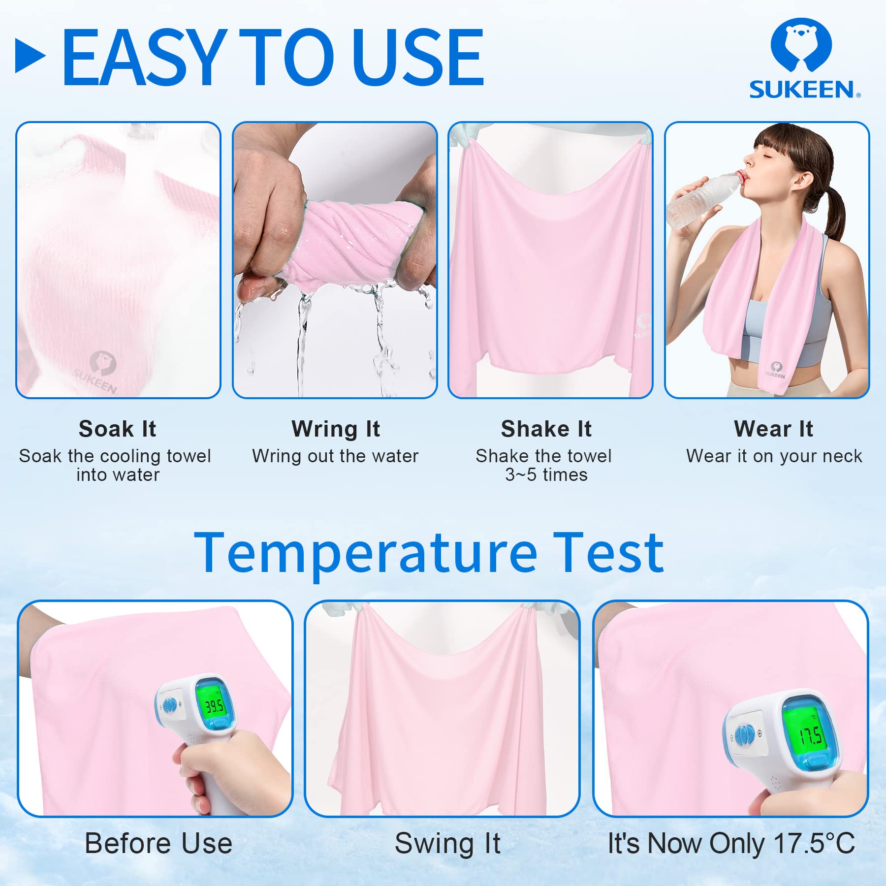 Sukeen 4 Pack Cooling Towel (40