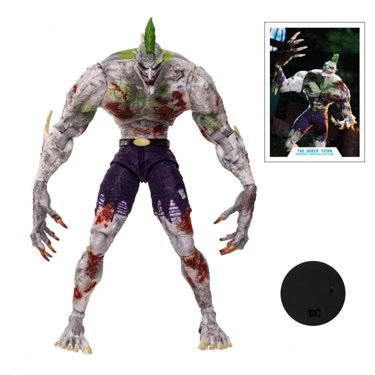 Batman: Arkham Asylum DC Multiverse The Joker Titan Mega Action Figure - Collectible 12-Inch Super-Villain Toy for Fans & Display - Perfect for DC Comics Collections, Gifts, and Role-Playing Games