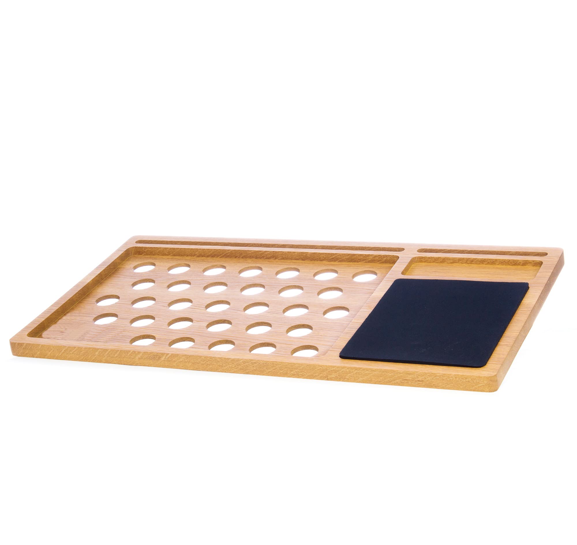 Personalized Solid Oak Wood Lap Desk with Mouse Pad & Slots for iMac, iPhone, Laptop Stand | Portable Workstation for Office, Home, Bed, Couch | Perfect Gift for Men, Women, Professionals & Students