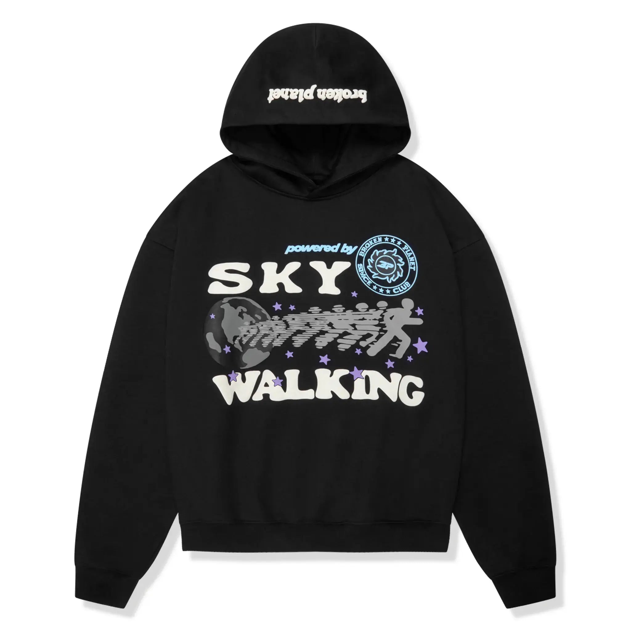 Broken Planet Sky Walking Midnight Black Hoodie - Stylish & Comfortable Men's Pullover for Streetwear & Casual Outfits - Perfect for Urban Fashion, Gym, and Everyday Wear