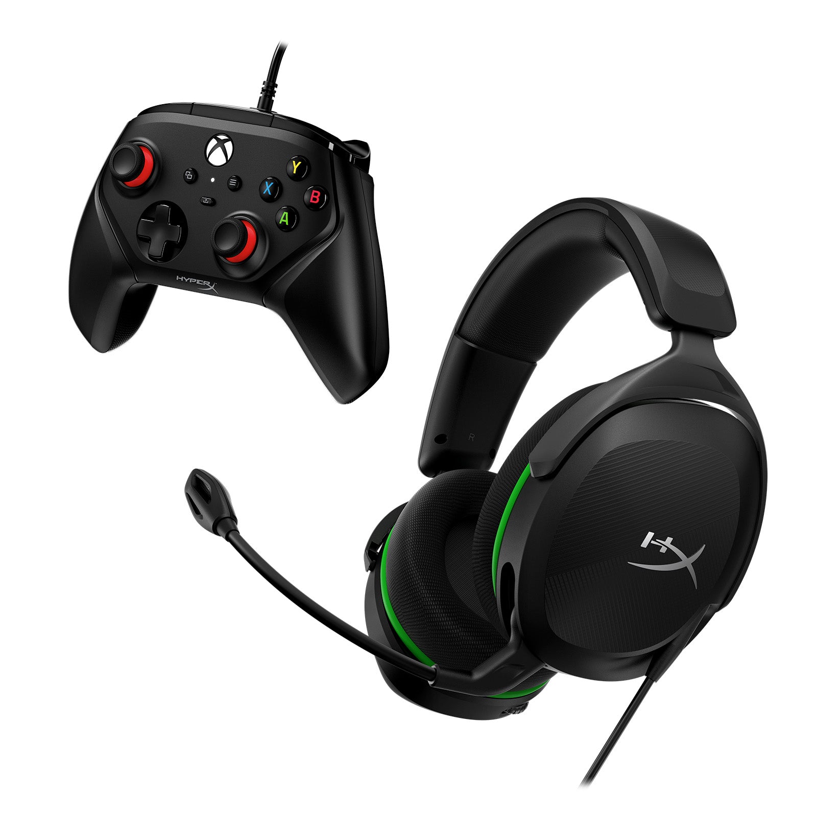HyperX Xbox Gaming Bundle - CloudX Stinger 2 Core Wired Gaming Headset & Clutch Gladiate Wired Controller for Xbox Series X/S, One - Perfect for Competitive Gaming & Long Play Sessions