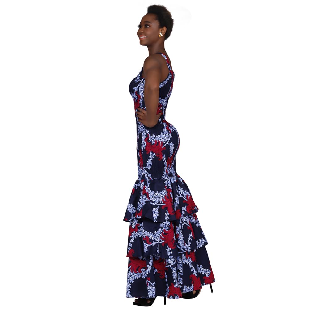 African Print Halter Dress for Women - Sexy Dashiki Dress with Vibrant Tribal Patterns - Perfect for Parties, Weddings & Cultural Events