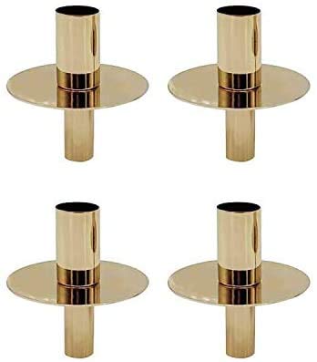 Premium Gold Wine Bottle Topper Candle Holders - Set of 4 Modern Votive Candle Sticks for Wedding, Birthday Party & Home Decor - Elegant Table Centerpiece for Romantic Dinners, Holiday Decorations & Special Events