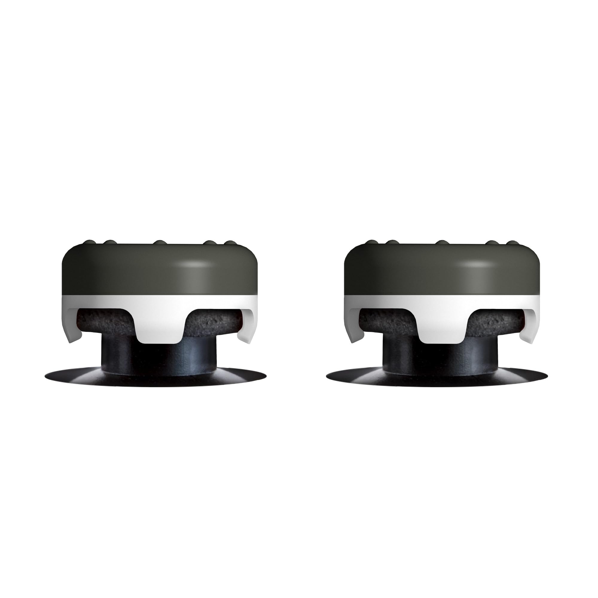 KontrolFreek CQC Classic Performance Thumbsticks for PS4 & PS5 Controller - 2 Pack Mid-Rise Concave Grips (Gray/White) - Enhanced Aim & Comfort for FPS, RPG & Action Games