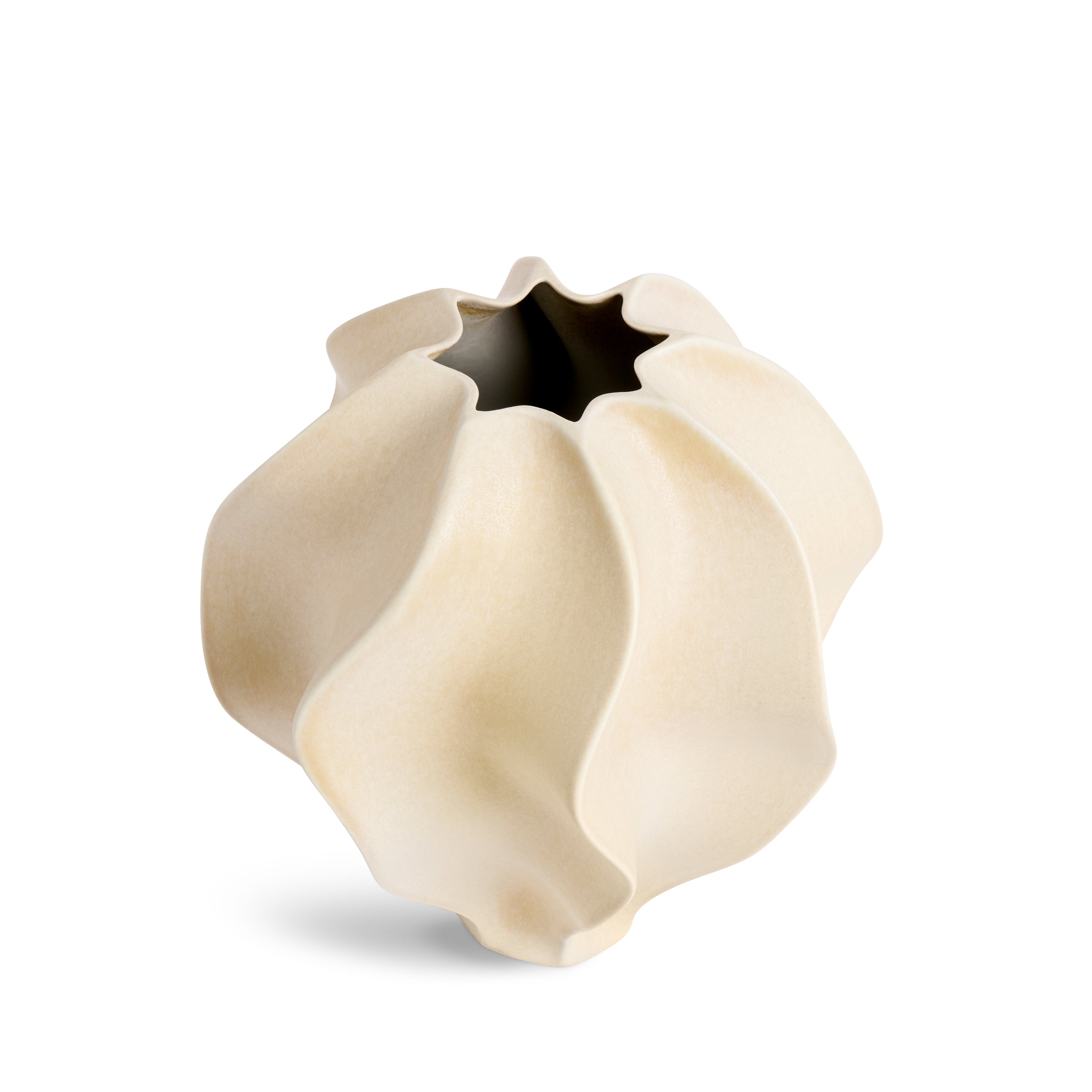 Douro Vase Oat Medium - Modern Ceramic Home Decor for Living Room, Bedroom & Office