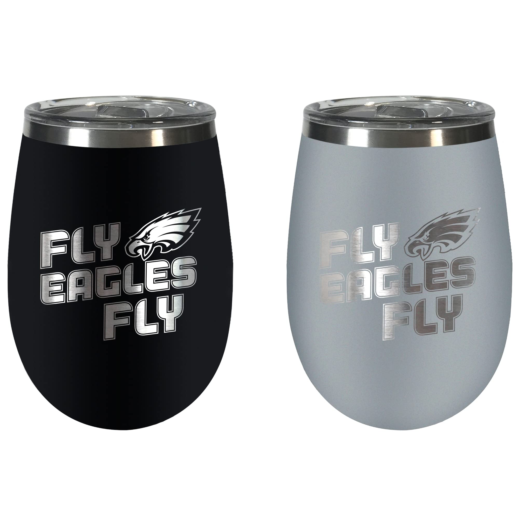 Philadelphia Eagles Wine Tumbler Set - 2-Piece Insulated Stainless Steel Tumblers with Team Colors - Perfect for Game Day, Tailgating & Eagles Fan Gifts