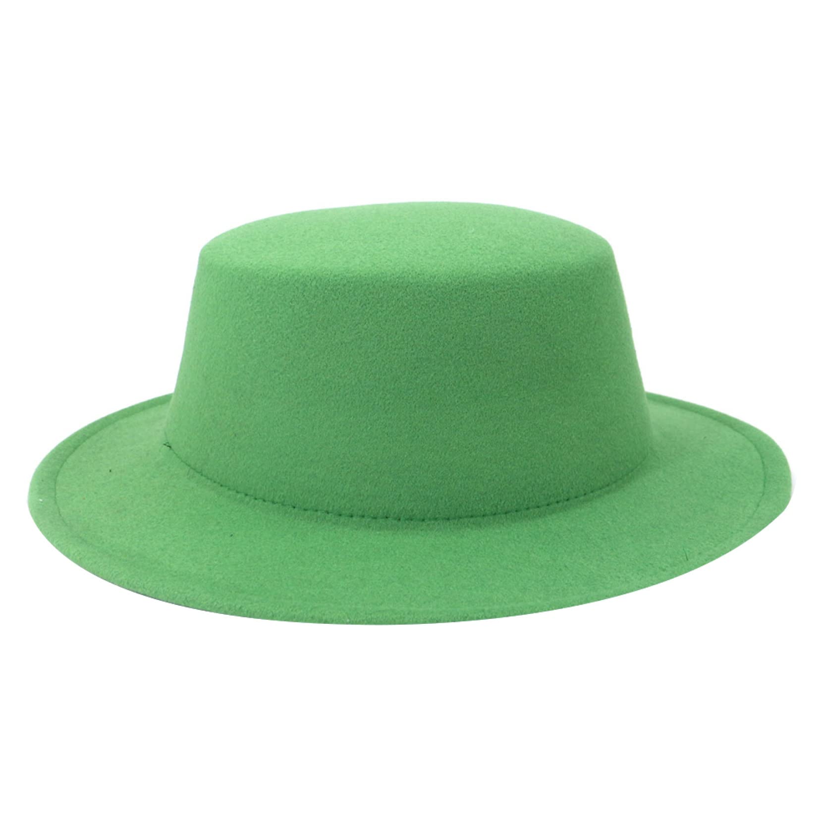 Stylish Wide Brim Fedora Hat for Women & Men - Wool Felt Flat Top Boater Cap - Perfect for Jazz, Panama, and Fashion Outfits (Weddings, Parties, Daily Wear)