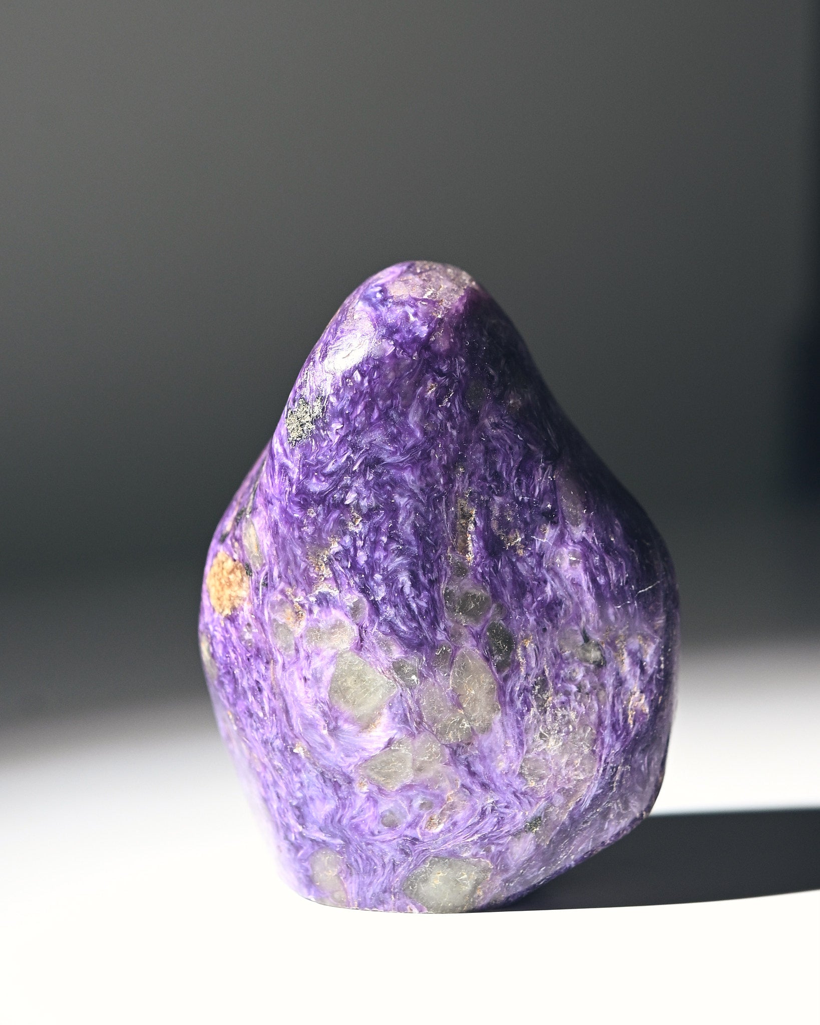 Natural Charoite Freeform Stone - 3 Inch Healing Crystal for Meditation, Reiki & Home Decor | Spiritual Energy & Stress Relief