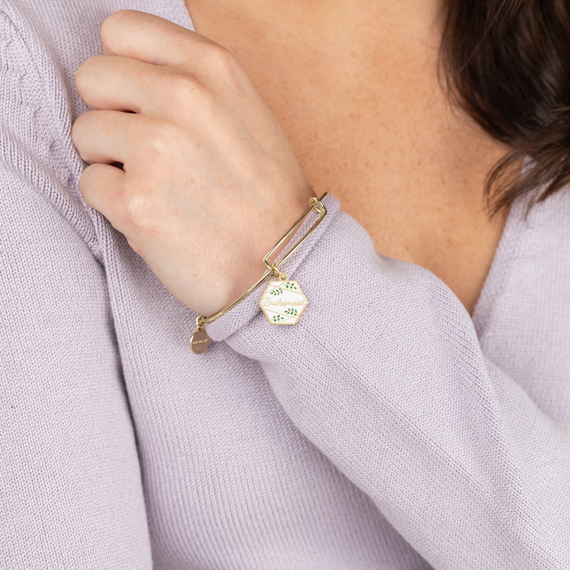 Elegant Bridesmaid Charm Bangle Bracelet - Perfect for Weddings, Bridal Showers & Special Occasions