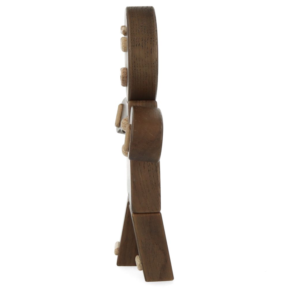 Handmade Gingerbread Man Ornament - Smoked Stained Oak Wood Christmas Tree Decoration for Holiday Home Decor & Gift Giving