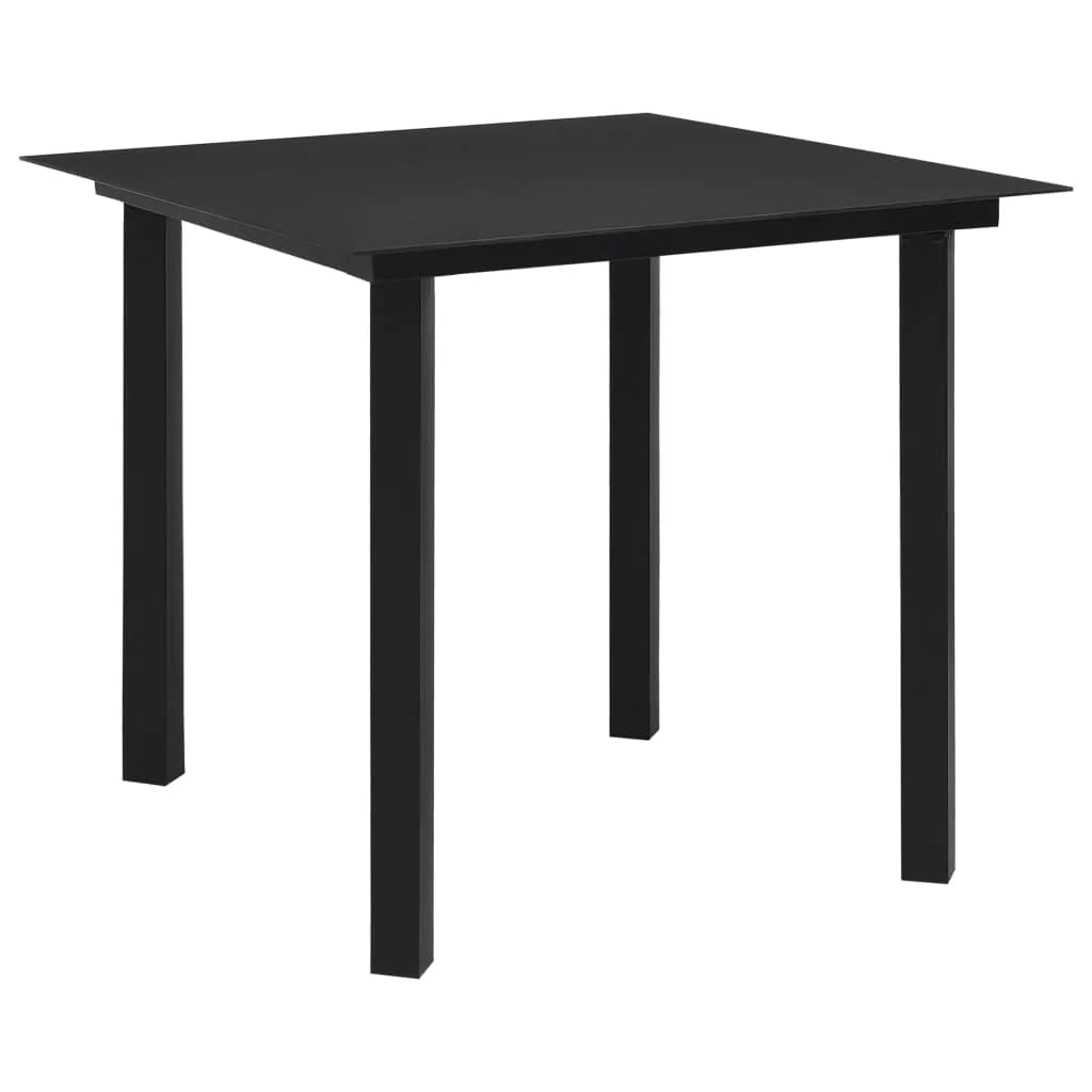 vidaXL 5-Piece Patio Dining Set - Outdoor Garden Furniture with Glass Table & Steel Chairs for Balcony, Backyard, Terrace - Perfect for Al Fresco Dining & Entertaining