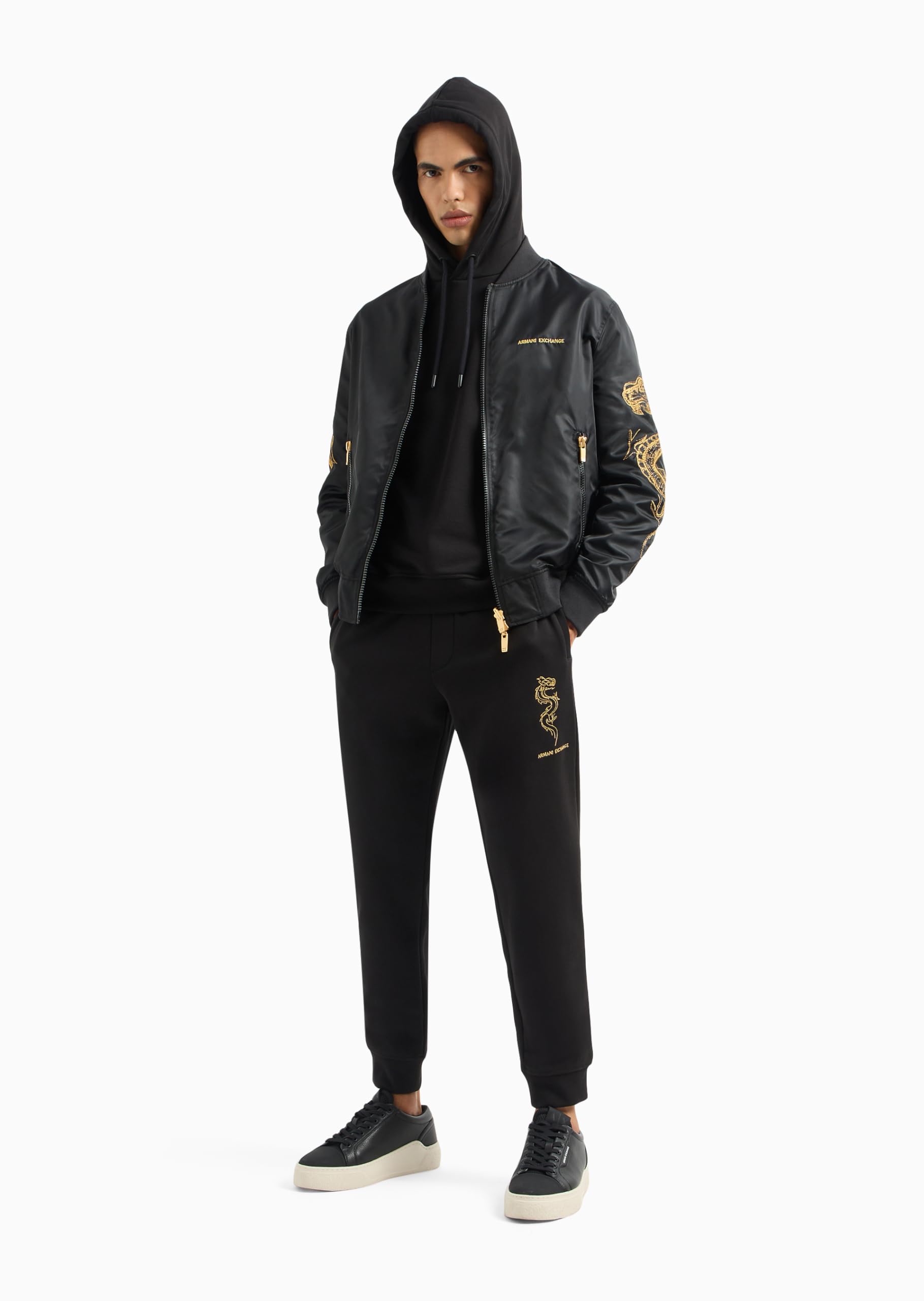Armani Exchange Men's Limited Edition Lunar New Year Dragon Hoodie - Stylish Streetwear for Festive Celebrations & Casual Outings