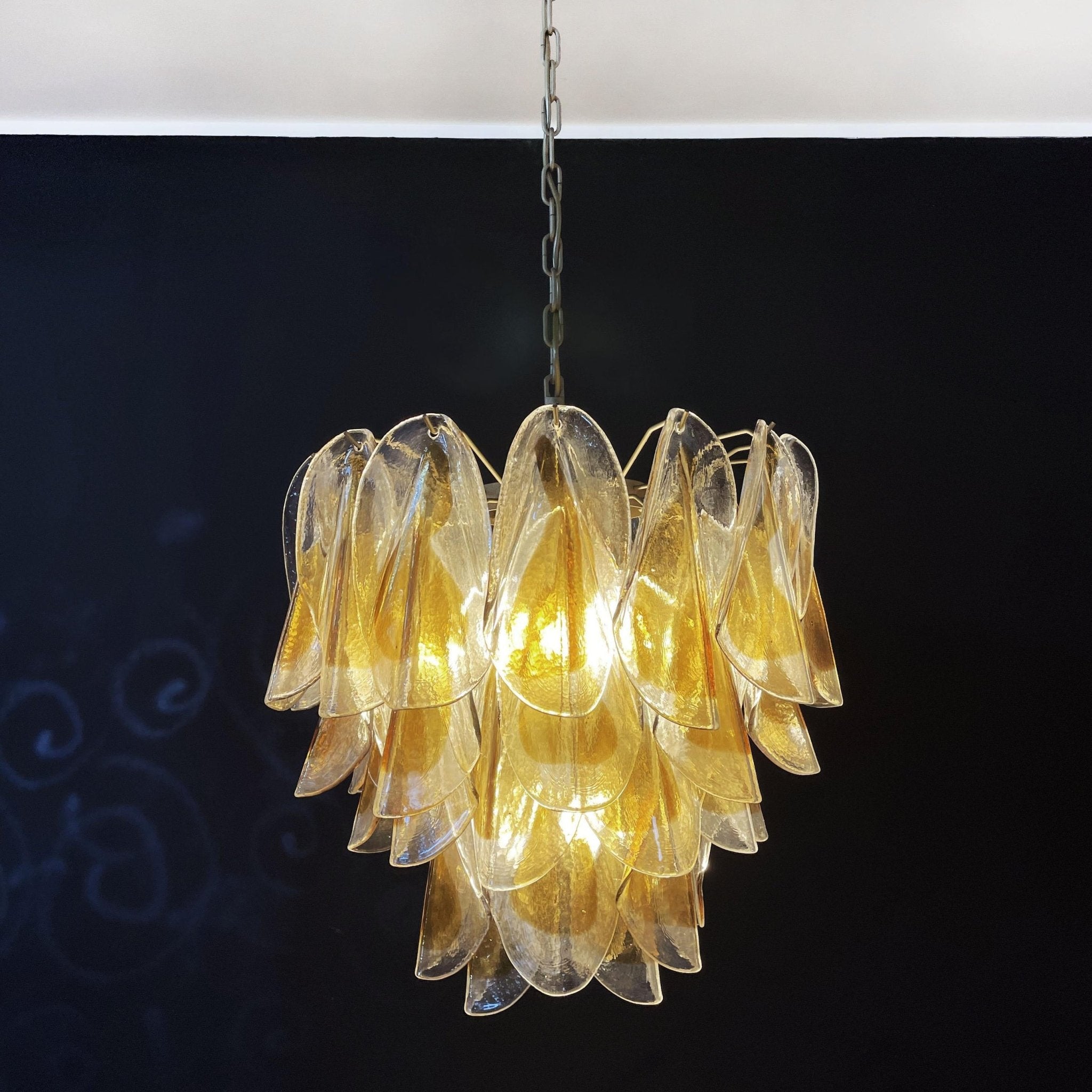 Elegant Isabella Murano Glass Chandelier - Handcrafted Italian Crystal Ceiling Light Fixture for Dining Room, Living Room & Bedroom Decor