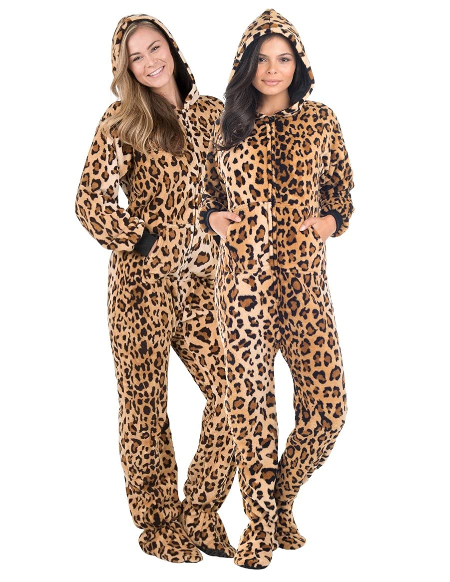 Cozy Adult Footed Pajamas - Soft Chenille Hoodie Onesie for Men & Women | Warm One-Piece Pajama Jumpsuit | Unisex Sleepwear for Winter Nights, Lounge Wear & Gift Giving