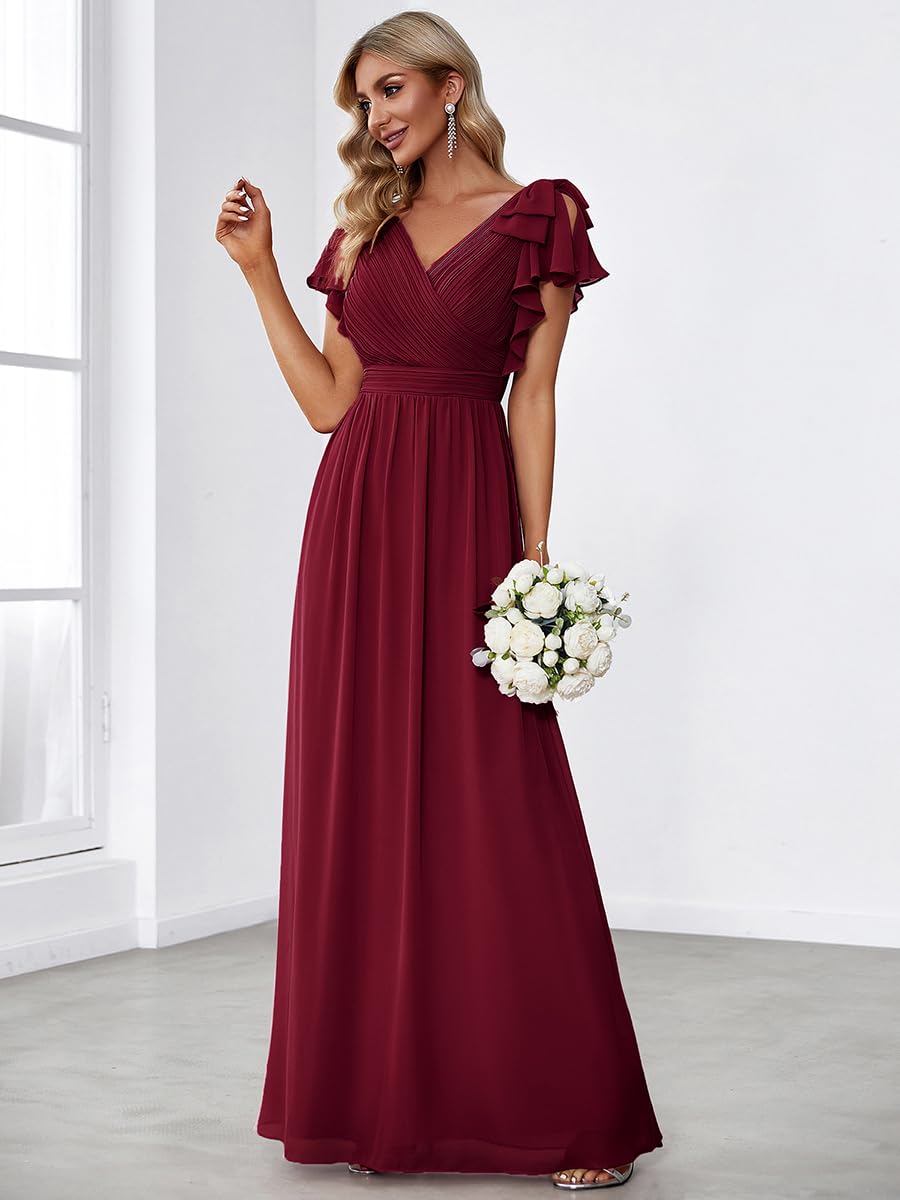Ever-Pretty Women's A-Line Wedding Bridesmaid Dress 7709 - Elegant Long Formal Gown for Weddings, Prom & Special Occasions | Perfect for Bridal Party, Evening Events & Black Tie Affairs