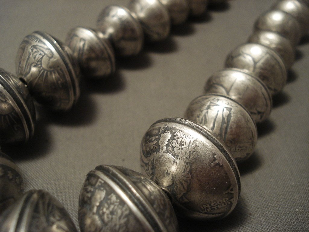 Authentic Navajo Native American Silver Necklace - 423g Hand-Tooled Sterling Silver Jewelry for Women & Men | Perfect for Boho, Western, and Festival Outfits