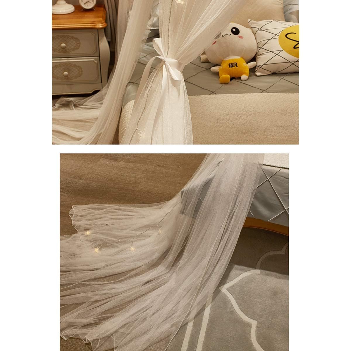 Dream Hanging Dome Mosquito Net - Queen/King Size Bed Canopy with Round Curtains for Romantic Bedroom Decor & Insect Protection