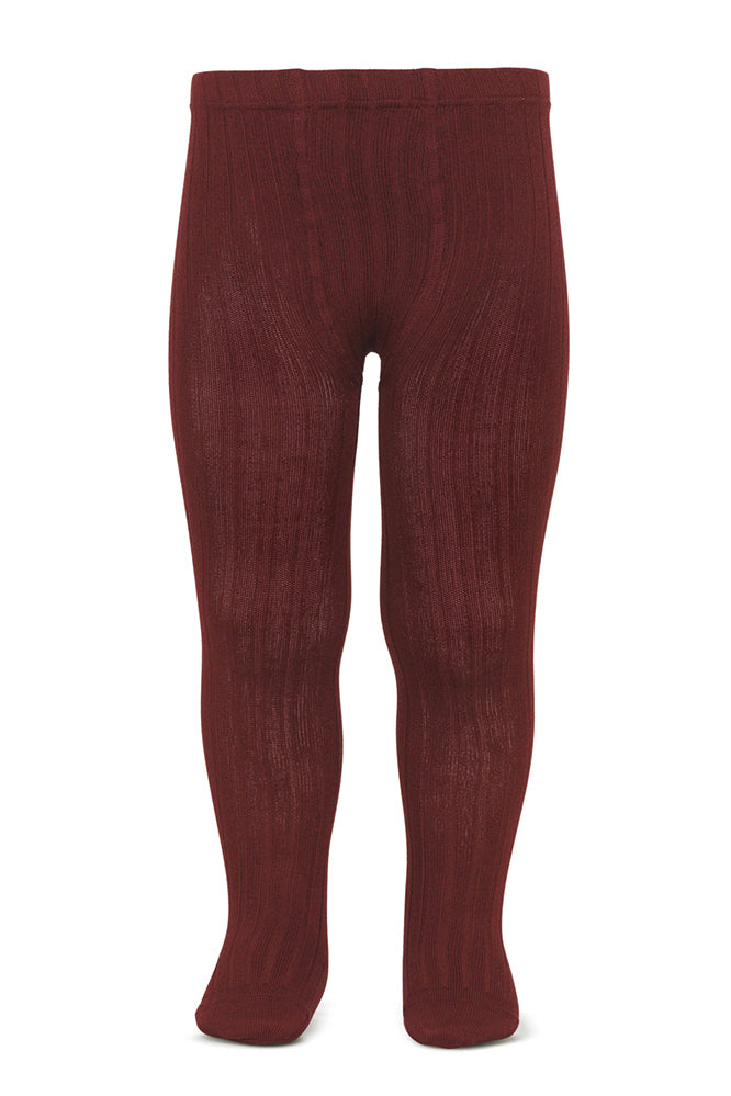 Premium Garnet Ribbed Tights for Women - High Waist Comfortable Stretchy Winter Leggings - Perfect for Yoga, Workout, and Cold Weather Outfits
