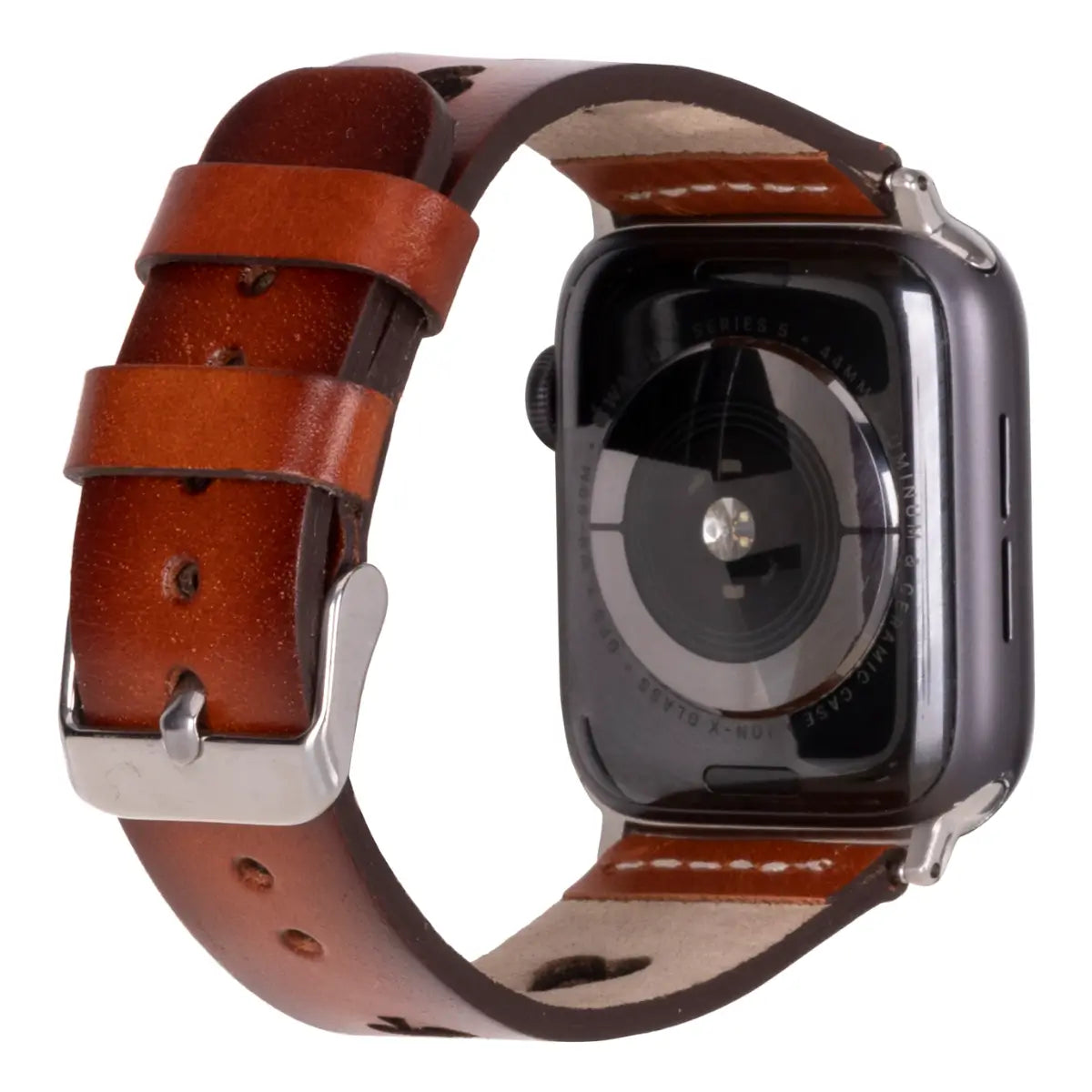 Premium Brown Leather Sport Band for Apple Watch - Durable & Comfortable Strap for Workouts & Everyday Use (Avesta) - Perfect for Gym, Office & Casual Wear