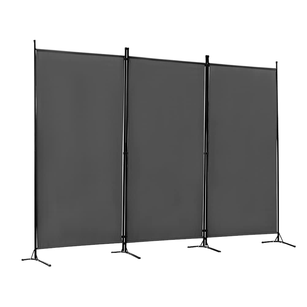 Carivia 3 Panel Room Divider - 6FT Tall Folding Privacy Screen for Home & Office - Freestanding Partition Wall (102