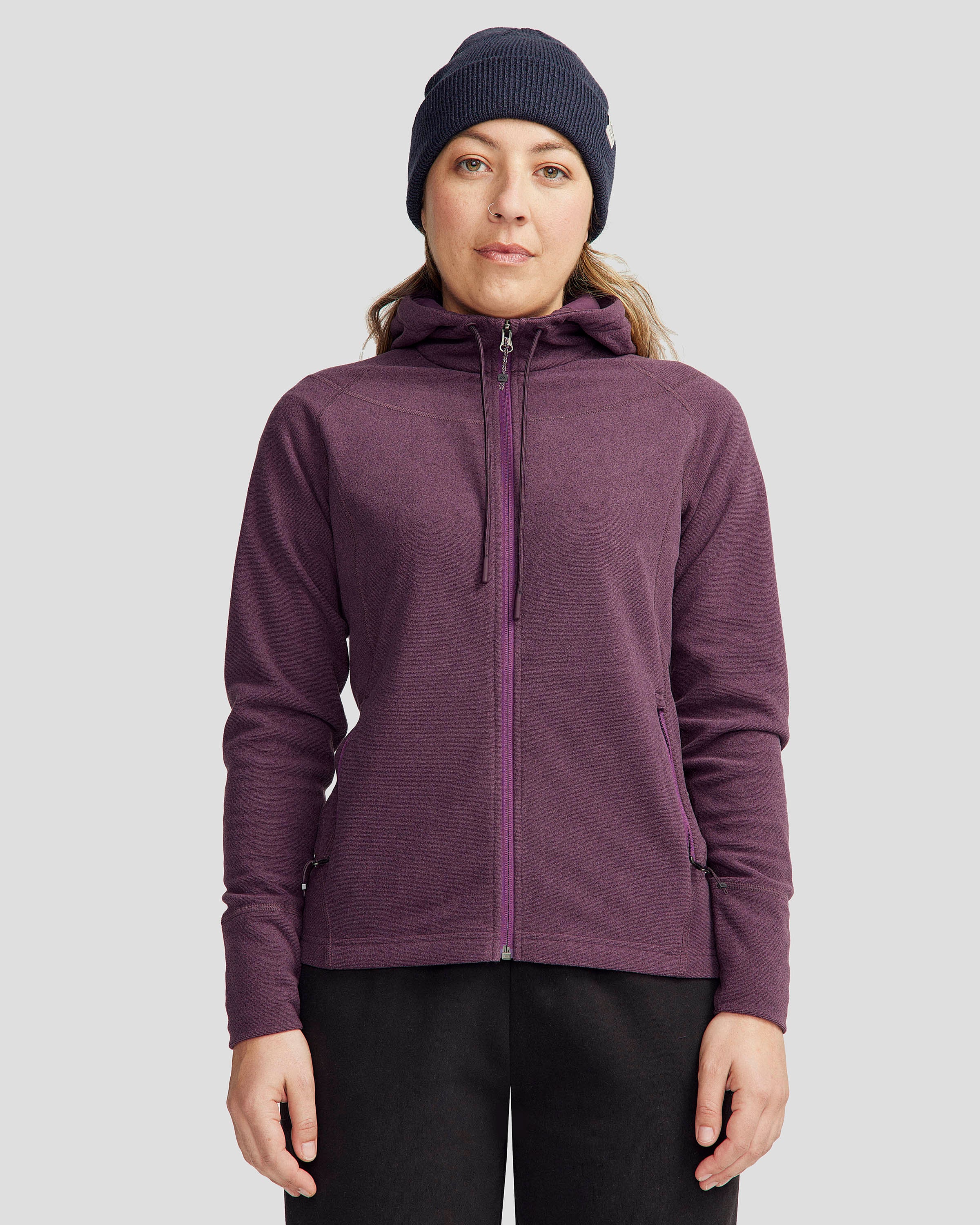 Women's Mt Aspiring Hooded Fleece Jacket - Lightweight Warm Winter Coat for Hiking, Camping & Outdoor Activities | Water-Resistant & Breathable