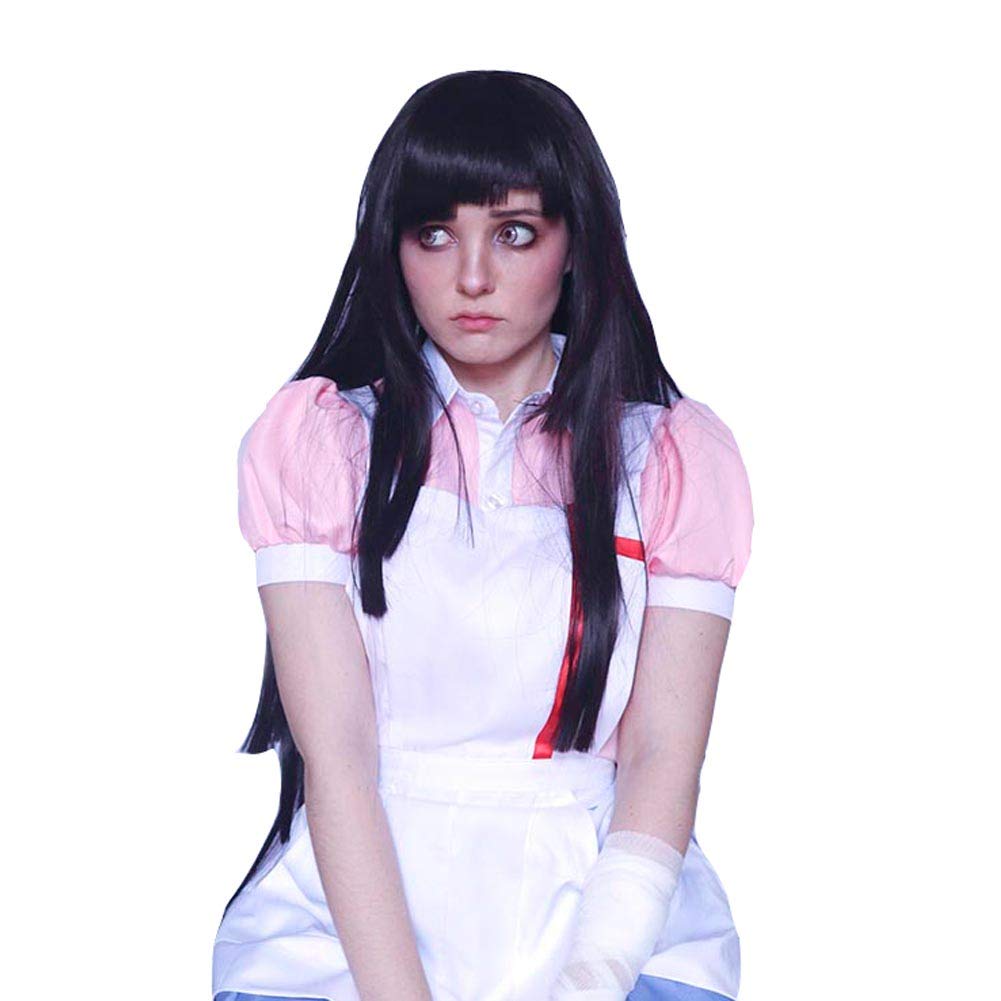 Nuoqi Mikan Tsumiki Cosplay Wig - Long Straight Dark Purple Anime Wigs for Women (JF2860A) | Perfect for Cosplay, Halloween, and Anime Conventions