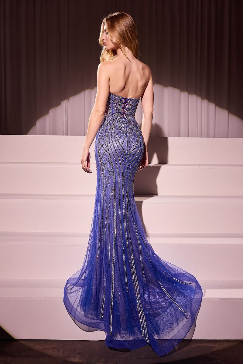 Royal Maxwell Gown - Crystal Embellished Strapless Mermaid Dress for Prom, Evening Gala & Special Occasions