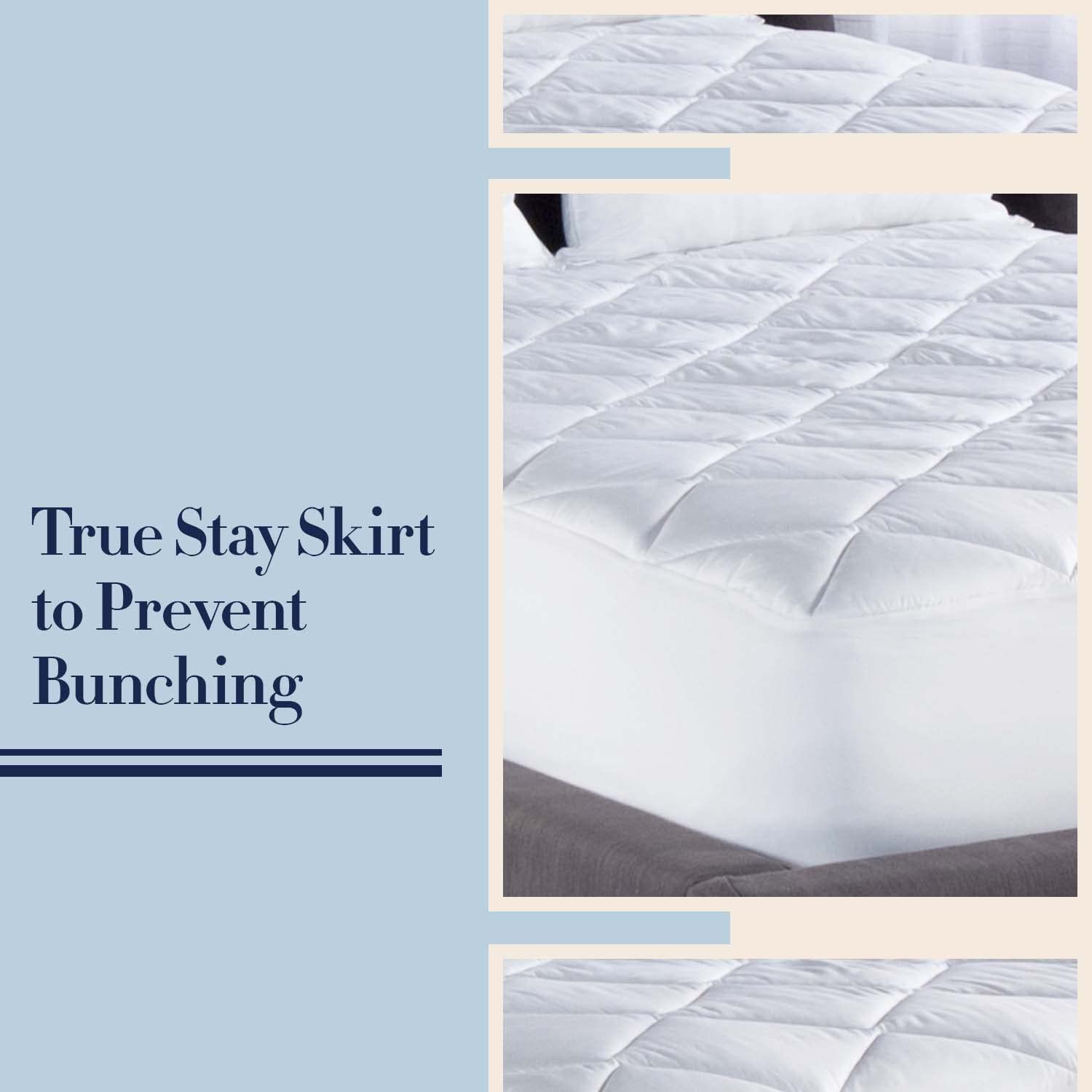 Premium Downlite Stearns & Foster 400 Thread Count King Size Cotton Sateen Mattress Pad - Cooling & Breathable Bed Topper for Luxury Comfort - Perfect for Master Bedrooms, Guest Rooms & Hotels