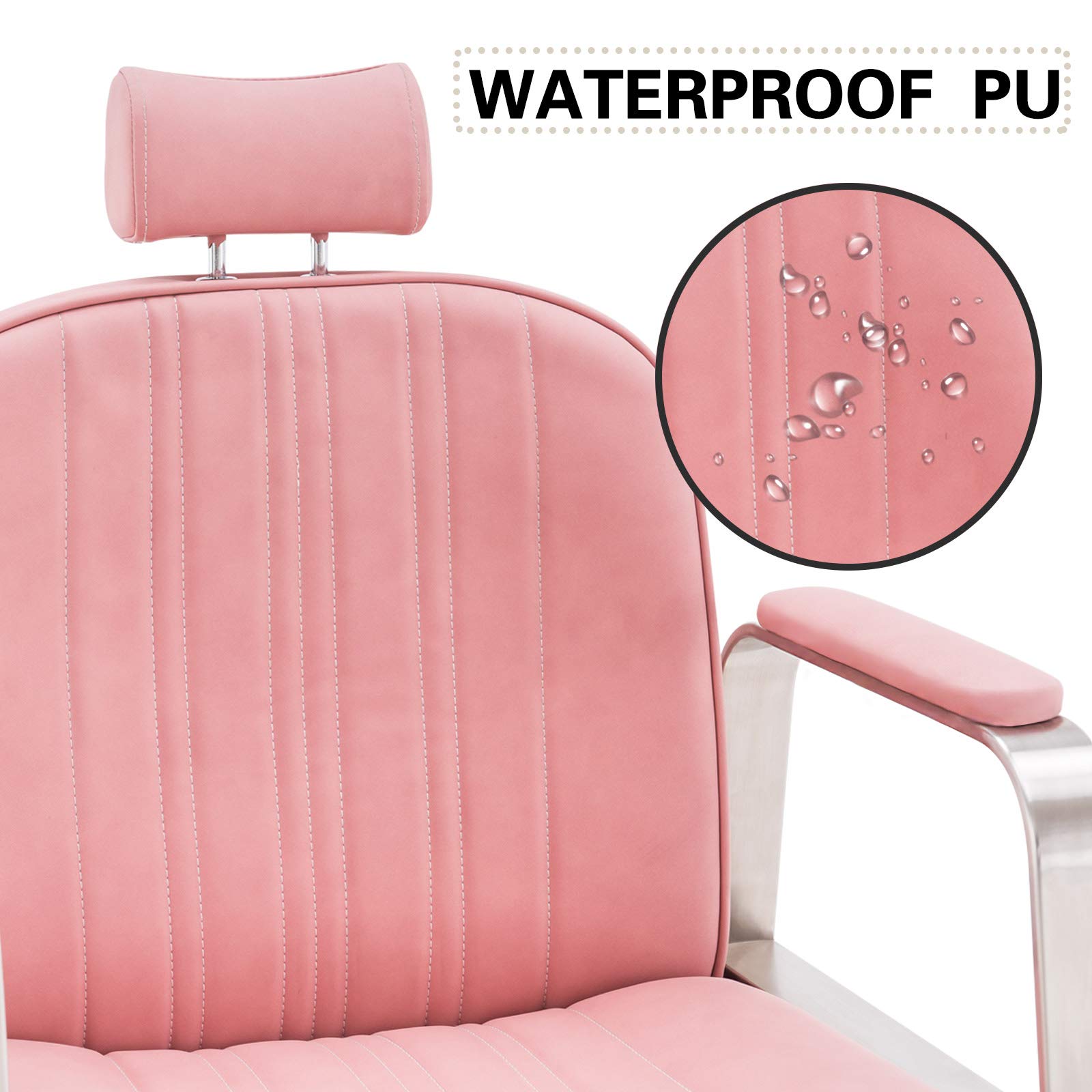 **Professional Hydraulic Barber Salon Chair for Hair Stylists - All-Purpose Beauty Spa Styling Chair with Adjustable Height (Pink) - Perfect for Hair Salons, Barbershops & Home Styling**