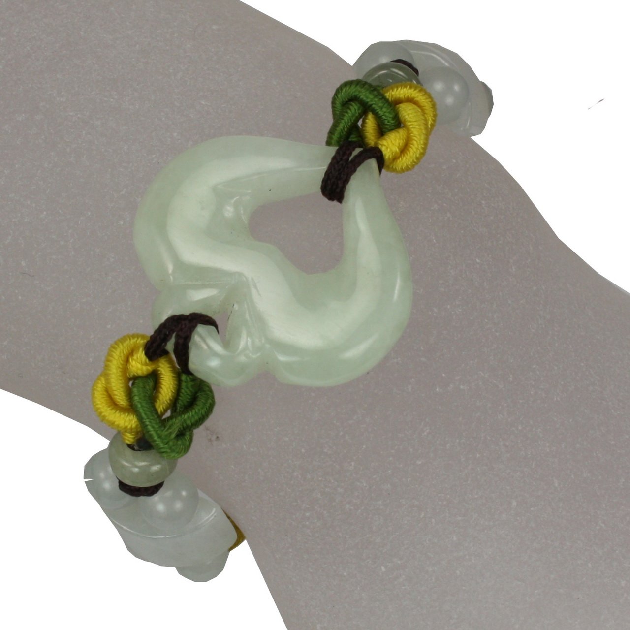 Genuine Certified Grade A Jadeite Dahlia Hand Carved Beaded Cord Bracelet - Elegant Gift for Women, Perfect for Weddings & Special Occasions
