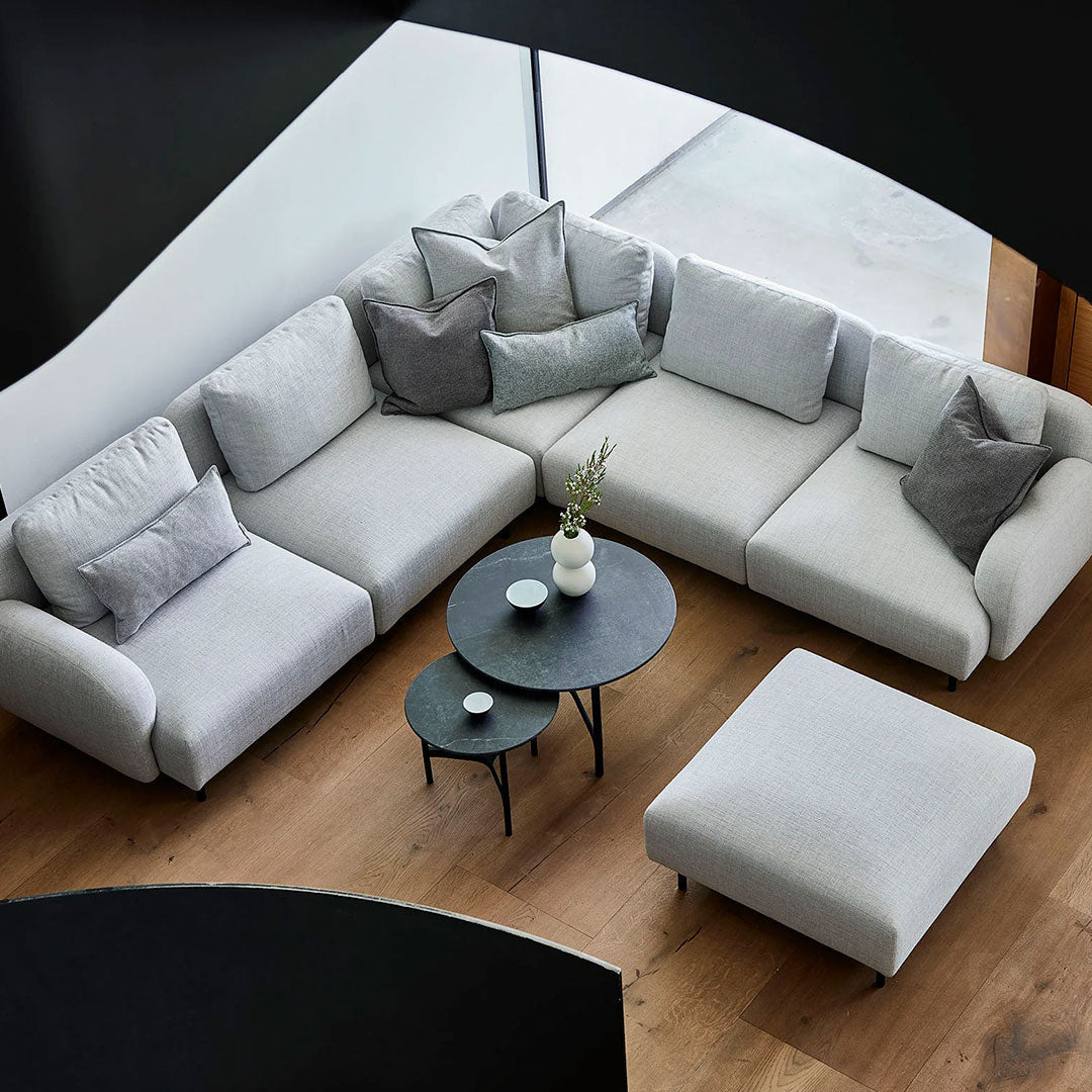 Foersom & Hiort Lorenzen MDD Aura Pouf Cane Line - Modern Boho Home Decor for Living Room, Bedroom, or Office