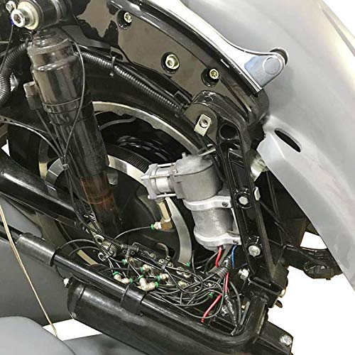 Electric Center Stand Air Ride Suspension Kit with Air Tank for Harley Touring Models 2009-2016 - Upgrade Your Ride for Comfort & Stability on Long Road Trips