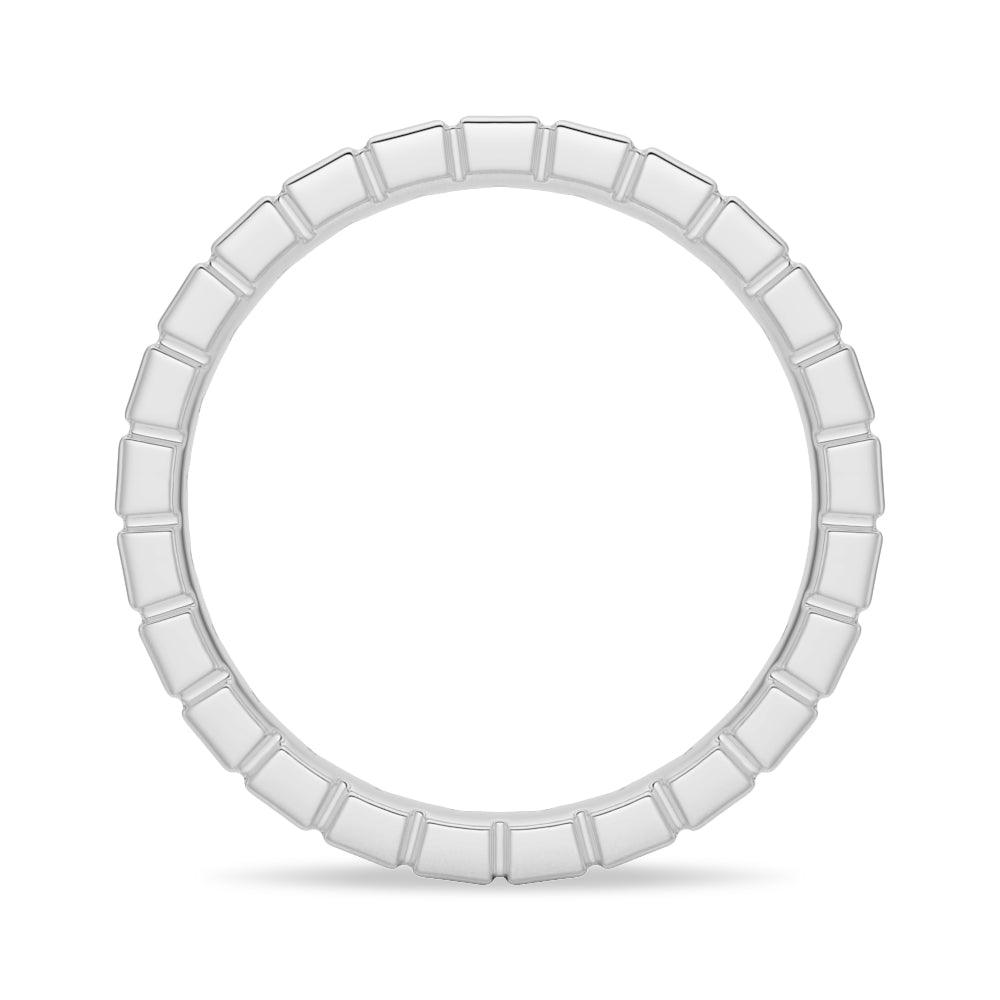 Exquisite Pavé Set Moissanite Eternity Ring for Women - 14K White Gold Wedding Band, Anniversary Gift, Bridal Jewelry - Perfect for Engagement, Proposal & Special Occasions