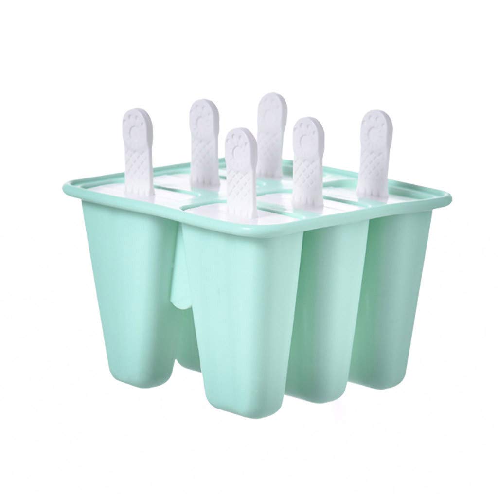 Reusable Silicone Popsicle Molds - 6 Hole Ice Trays for Homemade Treats | Classic Kitchen, Dining & Bar Accessories | Perfect for Summer Parties, Kids Snacks & Cocktail Garnishes