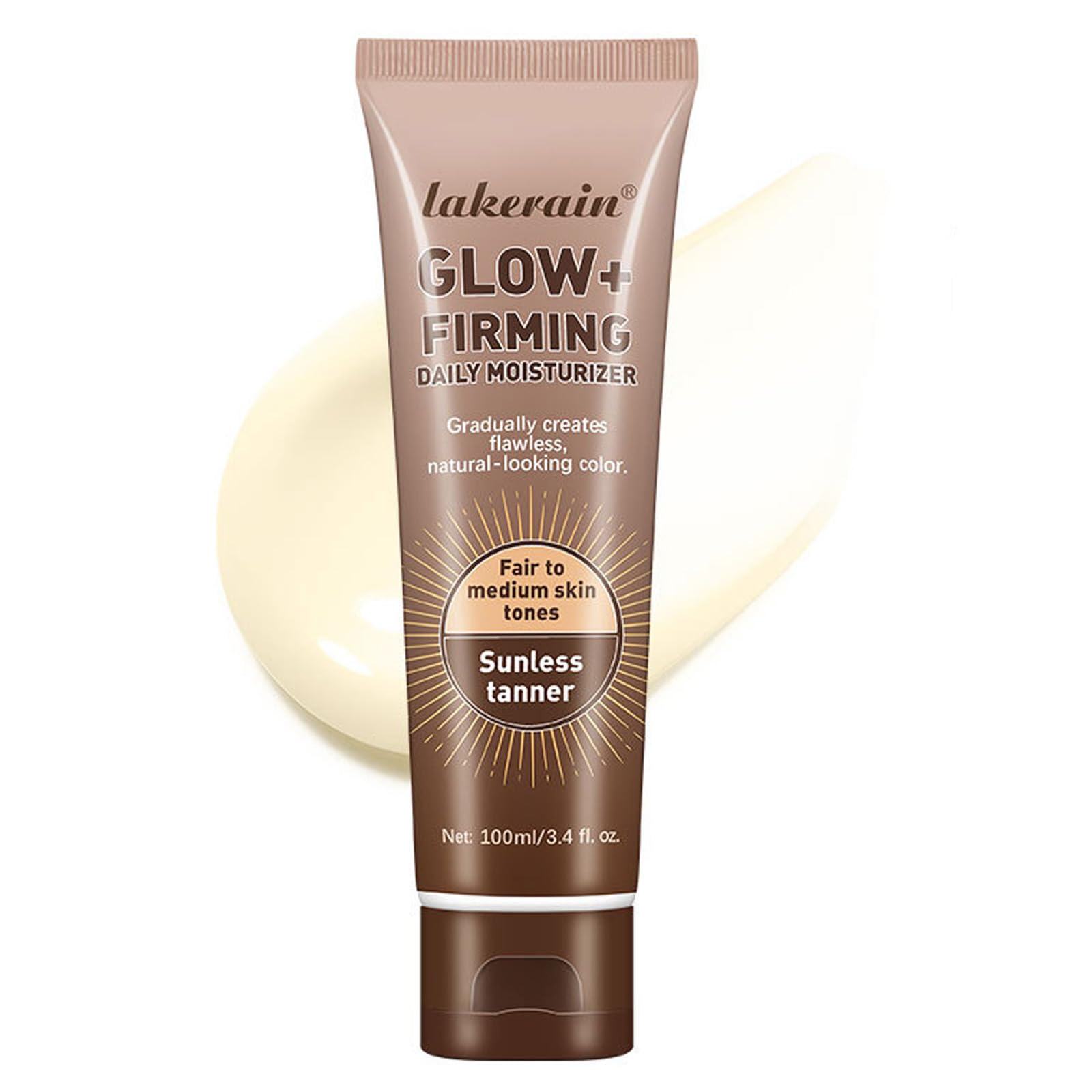**Natural Sunless Self Tanner Lotion for Face & Body - Moisturizing Gradual Tan with Sun-Kissed Glow, Toning & Firming Formula, Lightweight & Non-Streaking for All Skin Tones (3.52oz) - Perfect for Beach, Vacation & Everyday Glow**