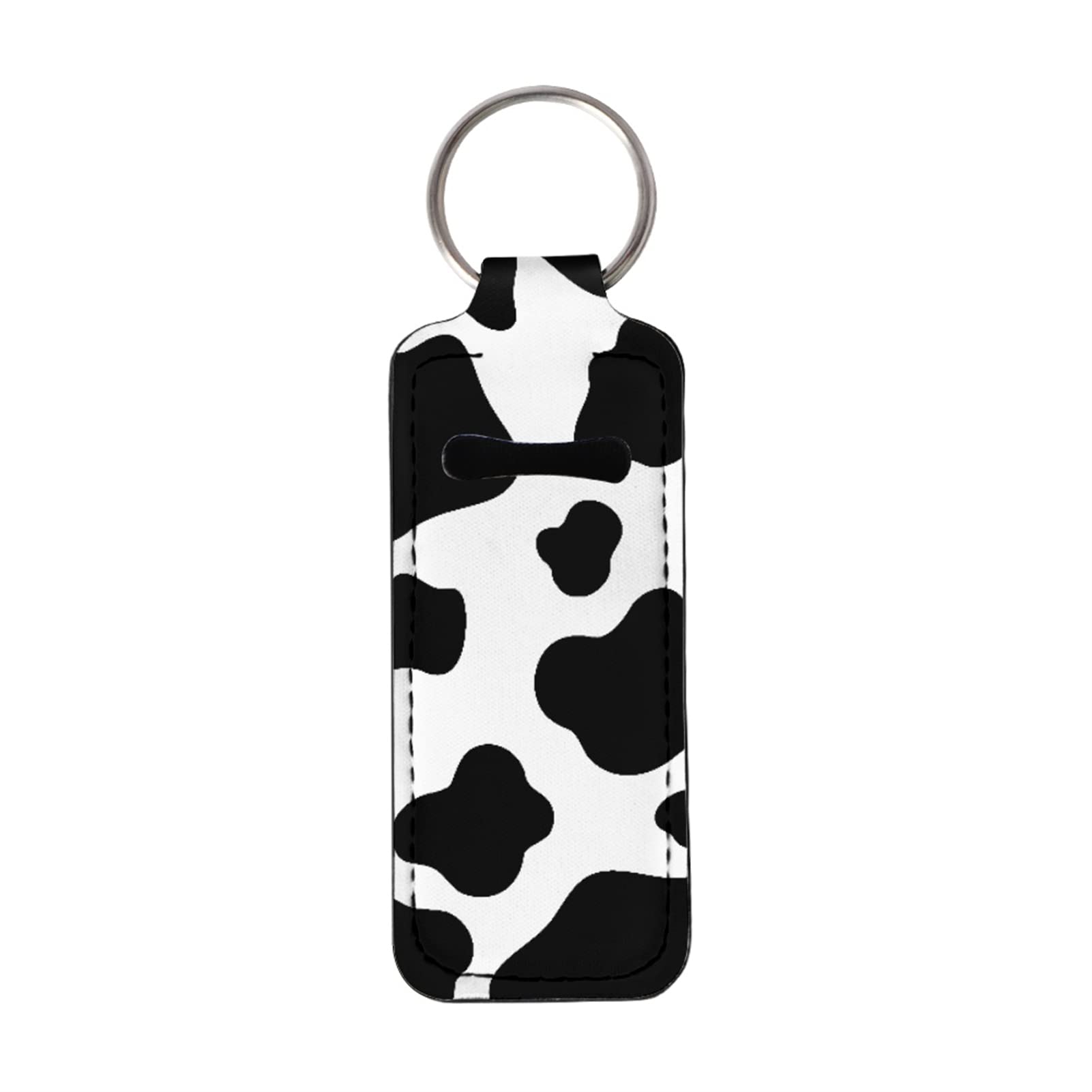 Stylish Printed Lip Balm Keychain Holder - Cute Lipstick & Chapstick Keychain for Women - Perfect for Purse, Backpack & Keyring Organization