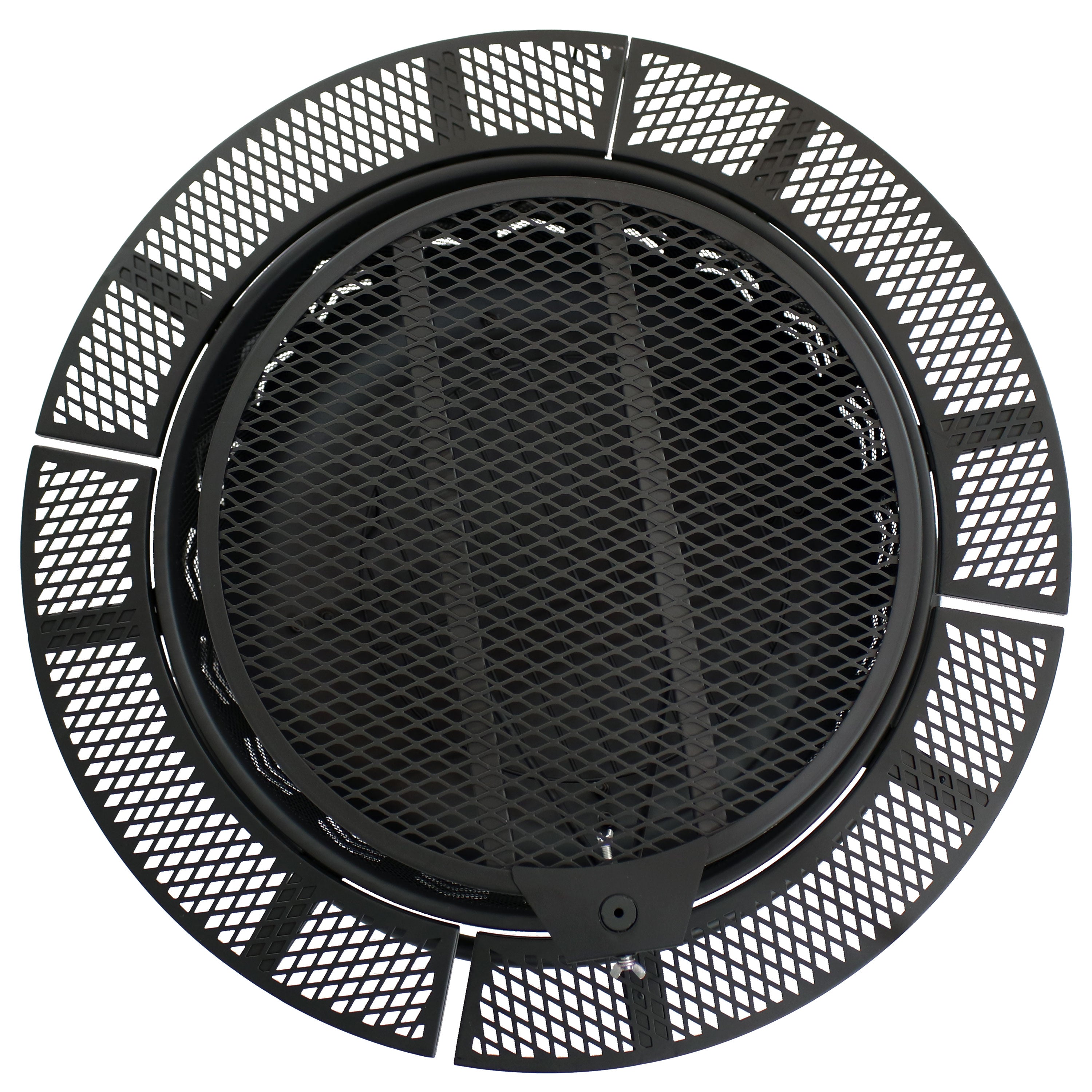 Sunnydaze Arrow Motif Wood Burning Fire Pit with Grill - 32.75 Inch Outdoor Fire Pit for Backyard, Camping & Patio - Perfect for BBQ, Bonfires & Gatherings
