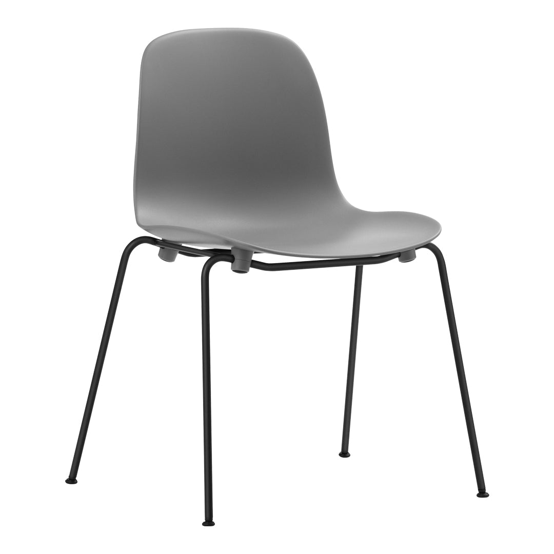 Modern Form Side Chair with Sturdy Metal Legs - Stackable Dining Chair for Kitchen, Restaurant & Office Use