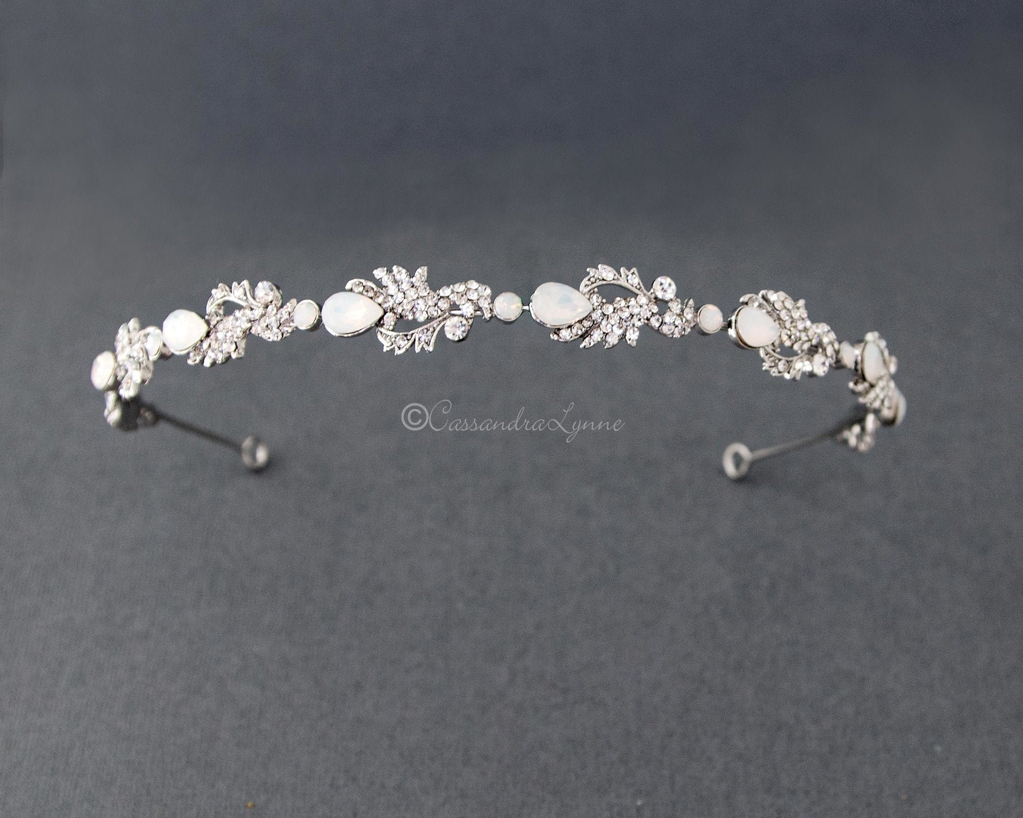 Elegant Opal Crystal Wedding Headband – Bridal Hair Accessory for Weddings, Prom & Special Events | Perfect for Boho, Vintage & Classic Brides
