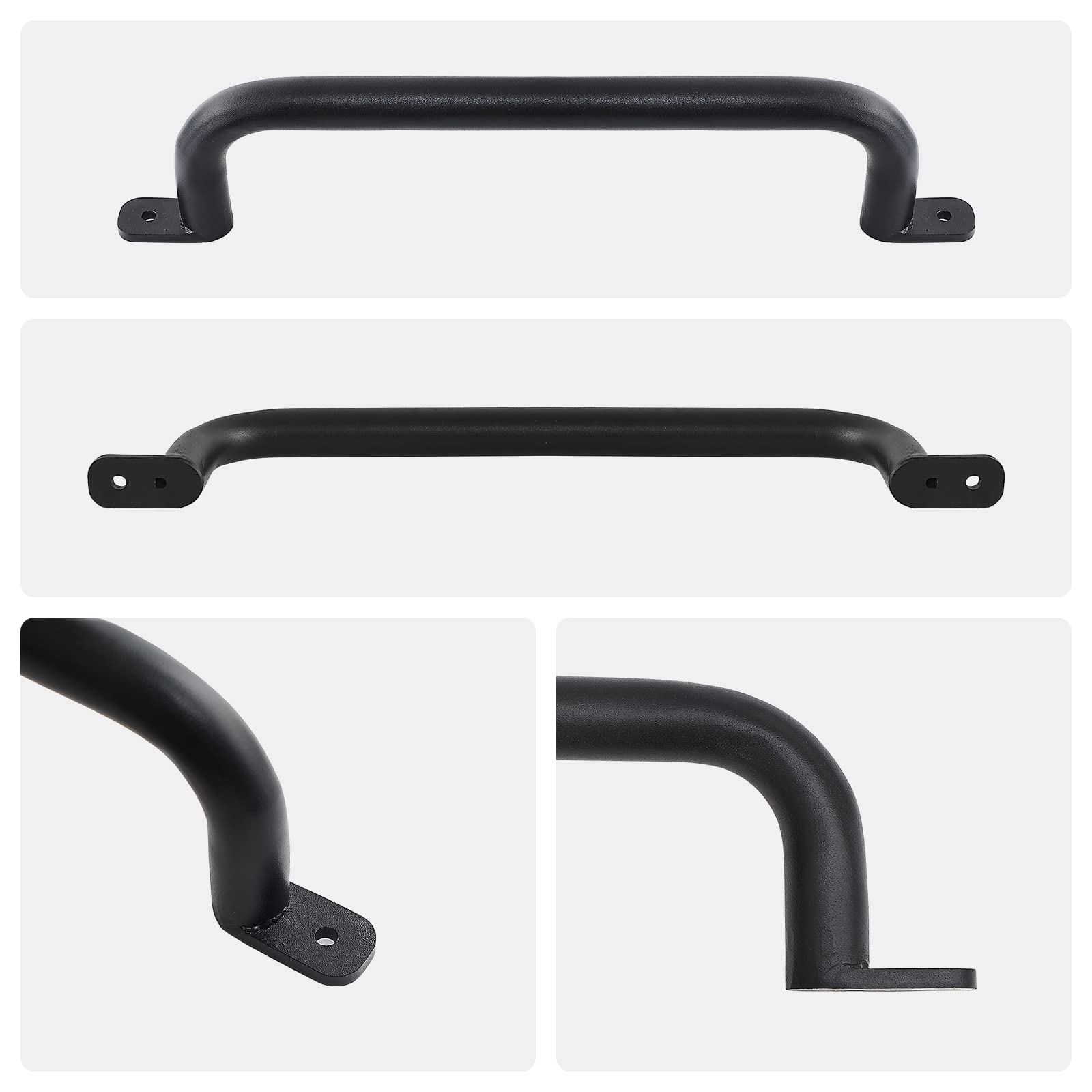 17 Inch Black Safety Playground Handles - Pack of 4 | Durable Swing Set Accessories, Monkey Bar Grips for Playhouse & Treehouse | Perfect for Outdoor Playsets, Backyard Swings, and Kids' Jungle Gyms