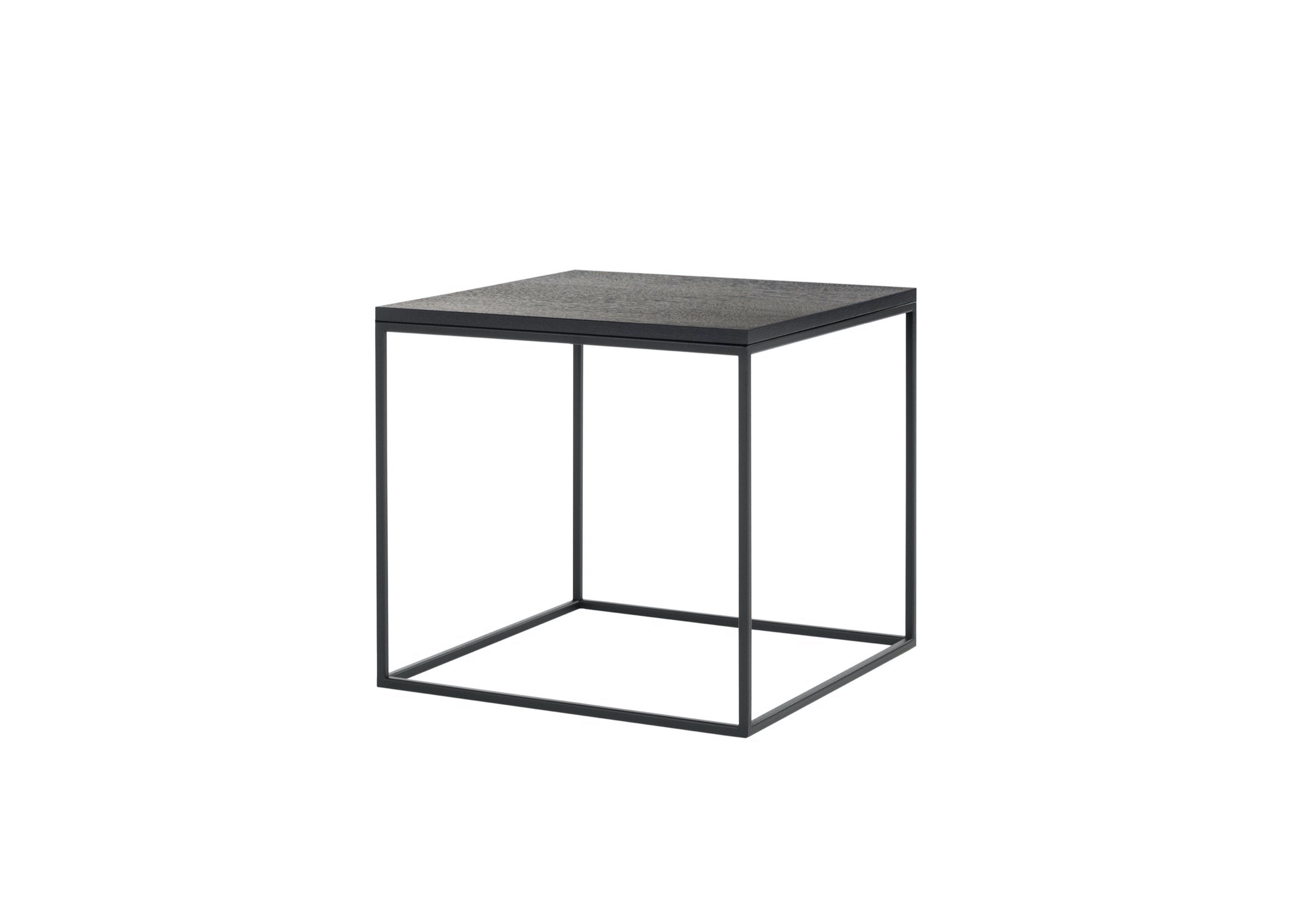 Feo Pouf Ottoman - Black & Dark Grey Modern Footrest Stool for Living Room, Bedroom, or Office