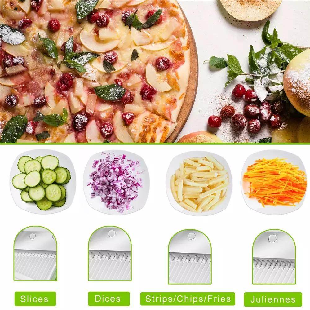 Premium Vegetable Chopper - Stainless Steel Kitchen Chopper with Container for Onions, Tomatoes, Peppers | Perfect for Meal Prep, Salads & Cooking | Easy Clean & Storage