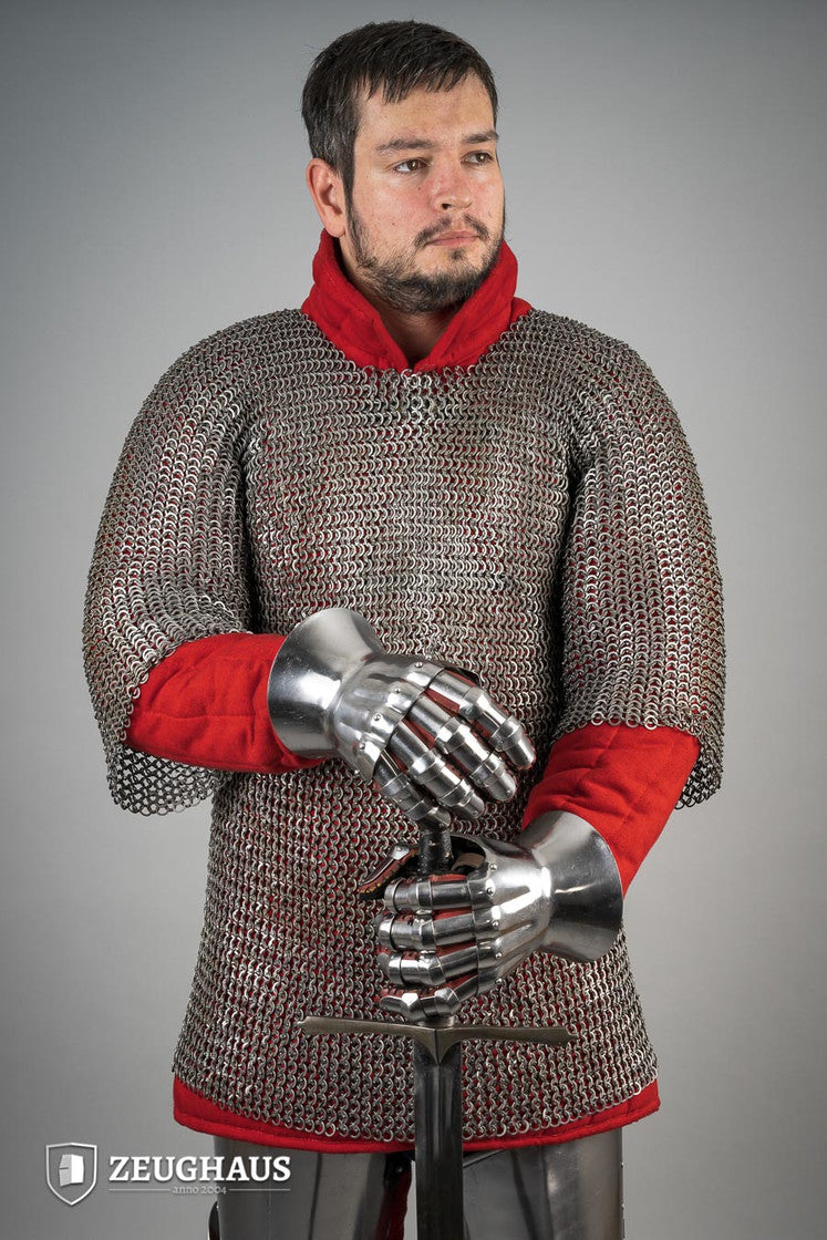 1.6mm Polished Hourglass Gauntlets - Premium Stainless Steel Armor Gloves for Cosplay, LARP & Medieval Reenactment | Perfect for Renaissance Fairs, Theater Performances & Costume Parties